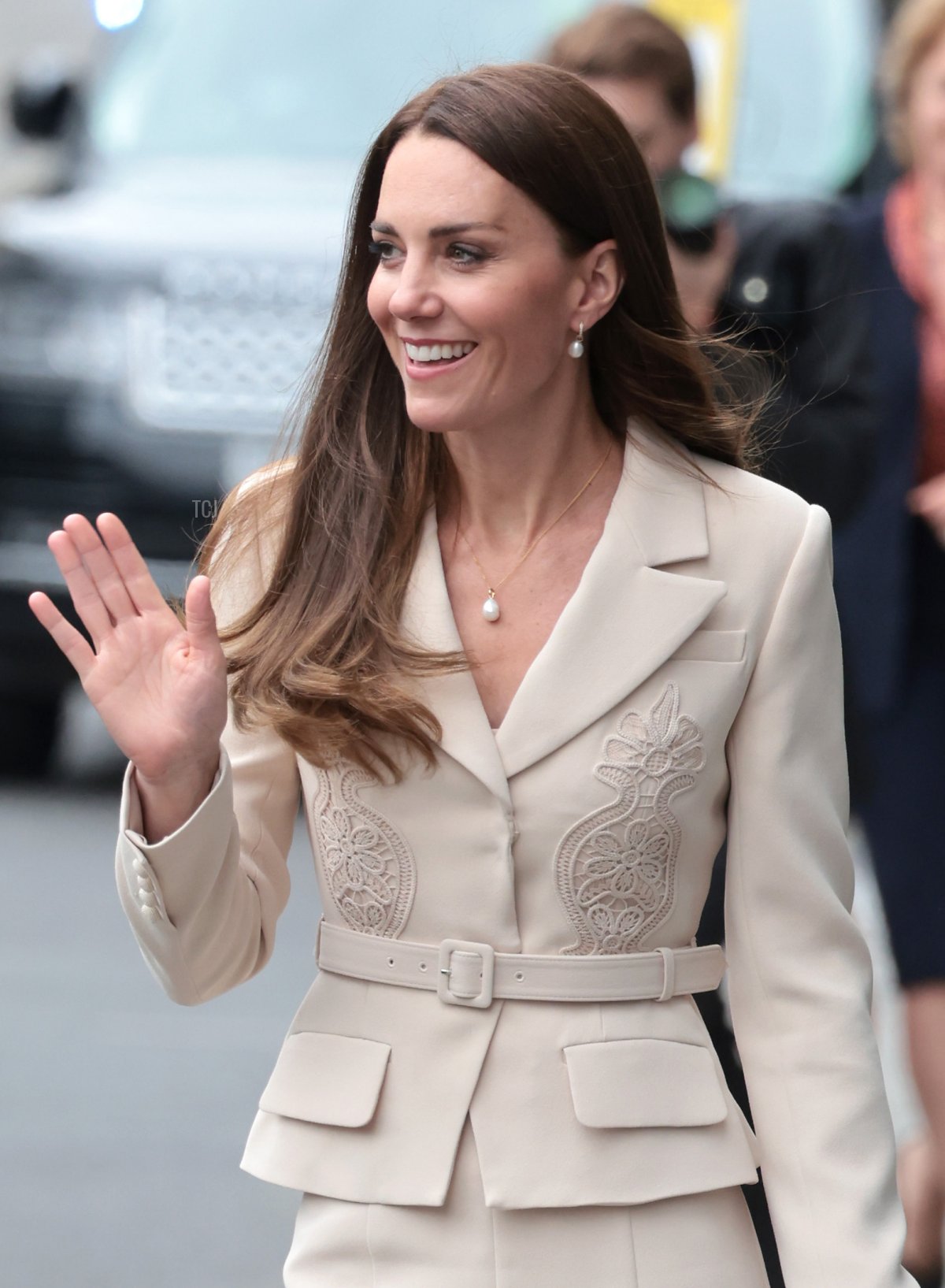 Catherine, Duchess of Cambridge arriver at the RCM and RCOG headquarters on April 27, 2022 in London, England