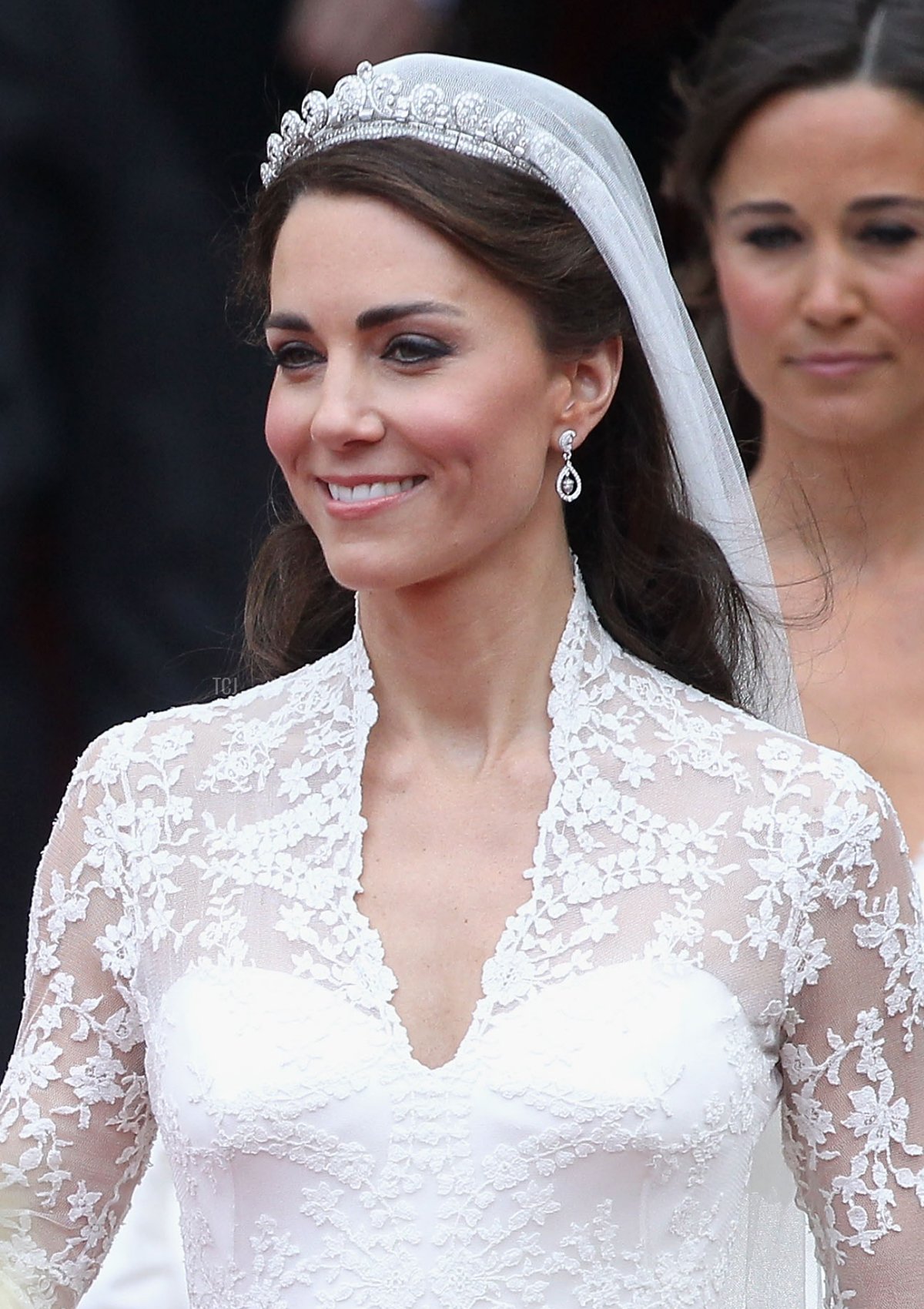 HRH Catherine, Duchess of Cambridge exits following her marriage to HRH Prince William, Duke of Cambridge at Westminster Abbey on April 29, 2011 in London, England
