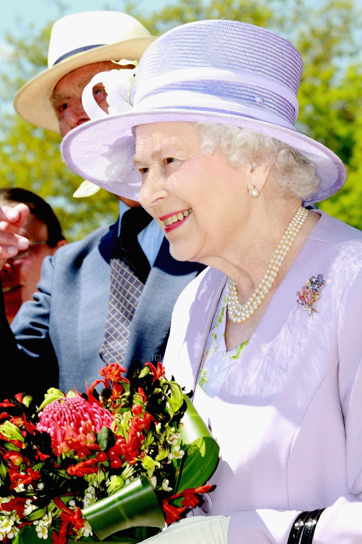 Queen Elizabeth II and Prince Philip, Duke of Edinburgh visit the Floriade Flower Festival on October 20, 2011 in Canberra, Australia