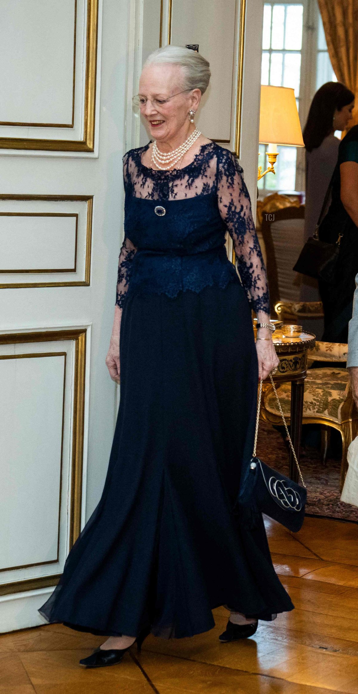 India's Prime Minister Narendra Modi (R) poses with Queen Margrethe of Denmark, at an official audience at Amalienborg Castle in Copenhagen, Denmark, on May 3, 2022
