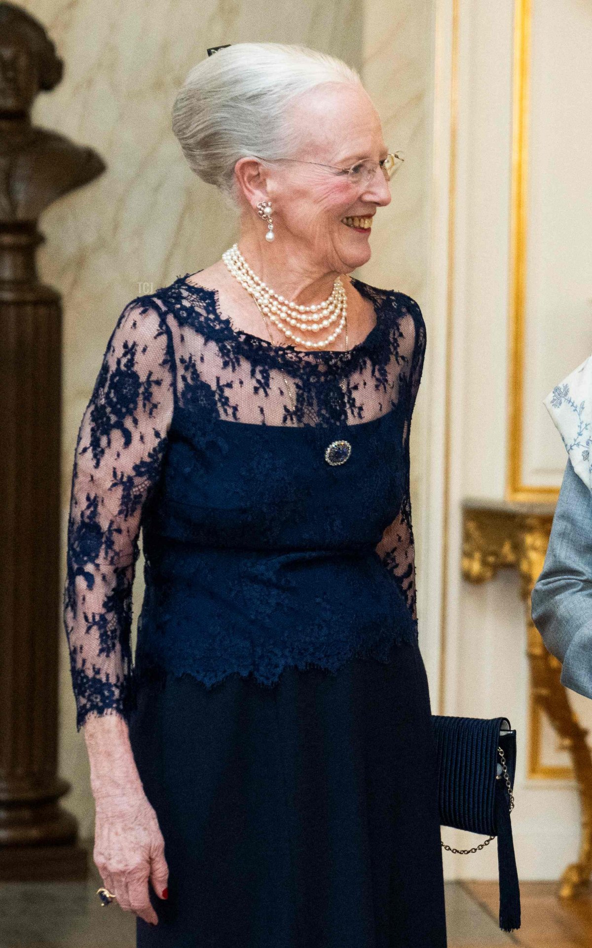 India's Prime Minister Narendra Modi (R) poses with Queen Margrethe of Denmark, at an official audience at Amalienborg Castle in Copenhagen, Denmark, on May 3, 2022