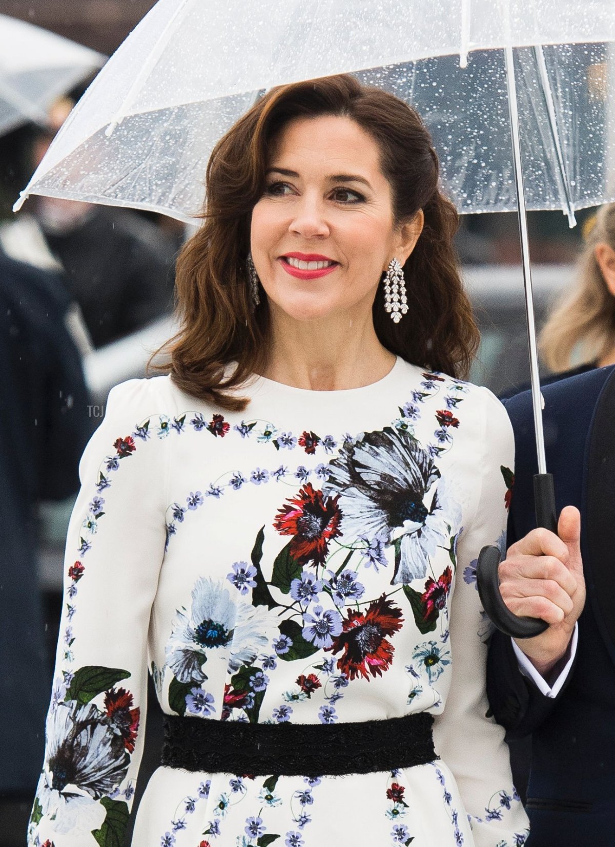 Crown Prince Frederik and Crown Princess Mary of Denmark arrive for a gala dinner at the Operahouse in Oslo on May 10, 2017 in celebration of the 80th bithdays of King Harald of Norway and Queen Sonja of Norway