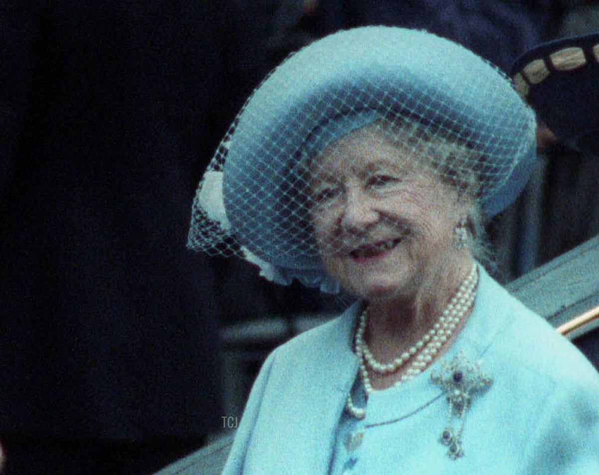 The Queen Mother, accompanied by the Princess of Wales and her six year old son Prince Harry, ride during the Trooping the Colour ceremony on June 15, 1991