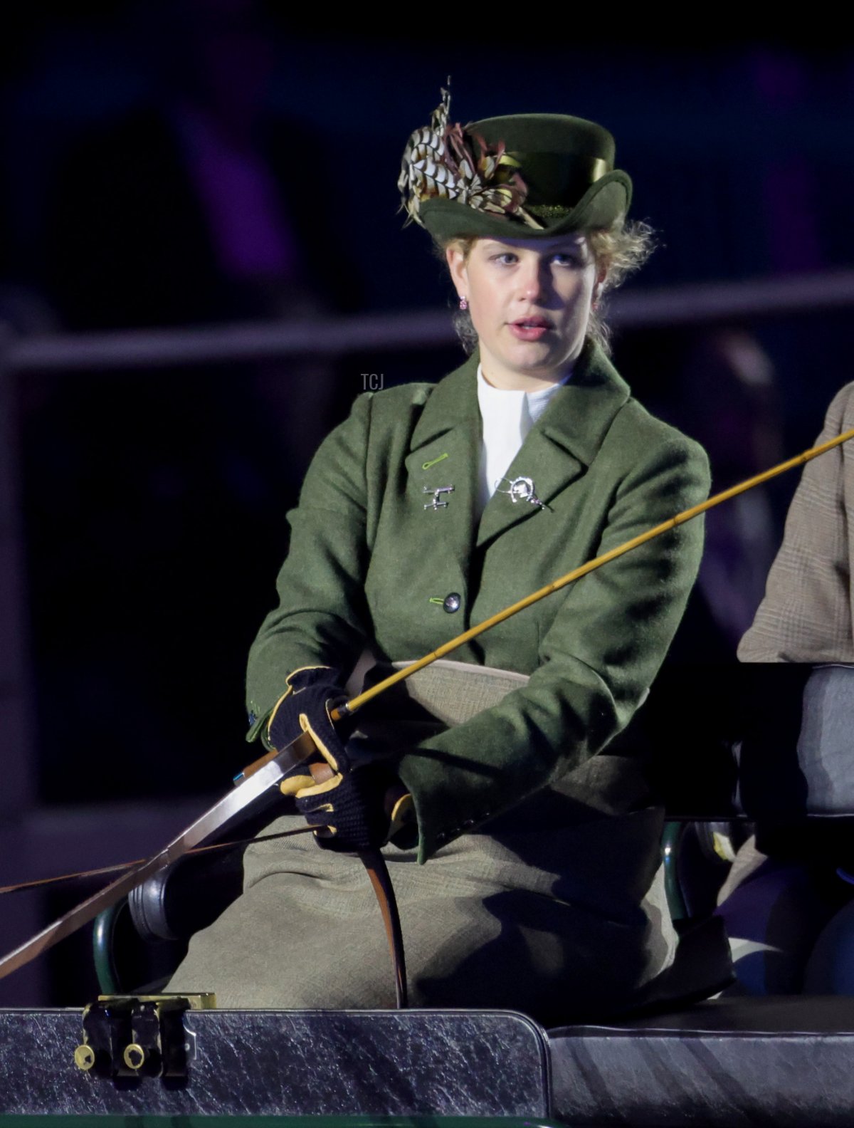 Lady Louise Windsor during the "A Gallop Through History" performance as part of the official celebrations for Queen Elizabeth II's Platinum Jubilee at the Royal Windsor Horse Show at Home Park on May 15, 2022 in Windsor, England