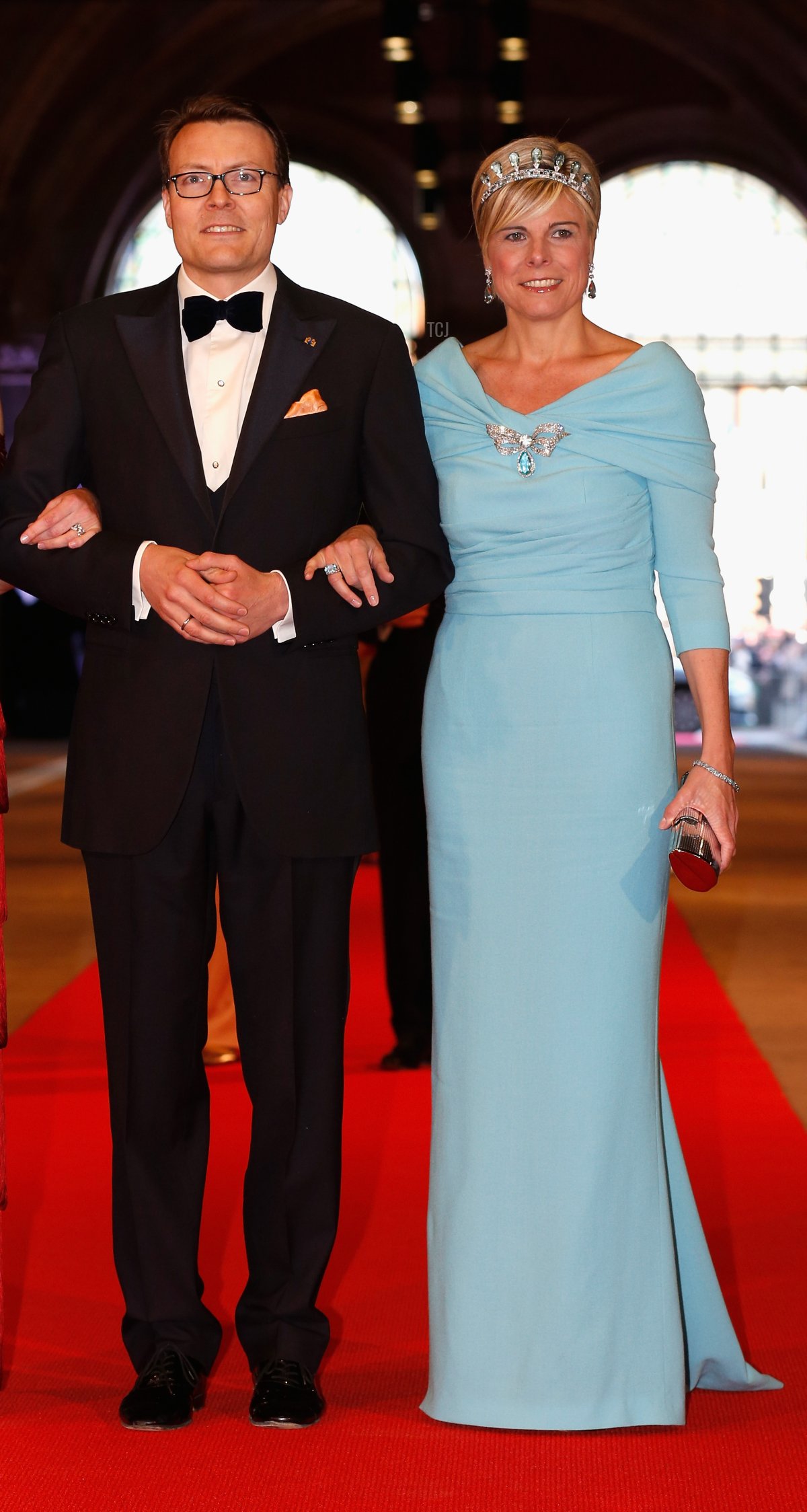 Prince Constantijn of the Netherlands and Princess Laurentien of the Netherlands arrive to attend a dinner hosted by Queen Beatrix of The Netherlands ahead of her abdication at Rijksmuseum on April 29, 2013 in Amsterdam, Netherlands