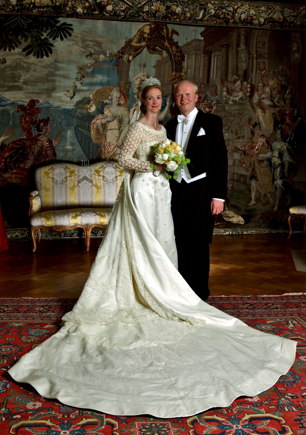 Princess Nathalie zu Sayn-Wittgenstein-Berleburg and husband Alexander Johannsmann celebrate their wedding on June 18, 2011 in Bad Berleburg, Germany