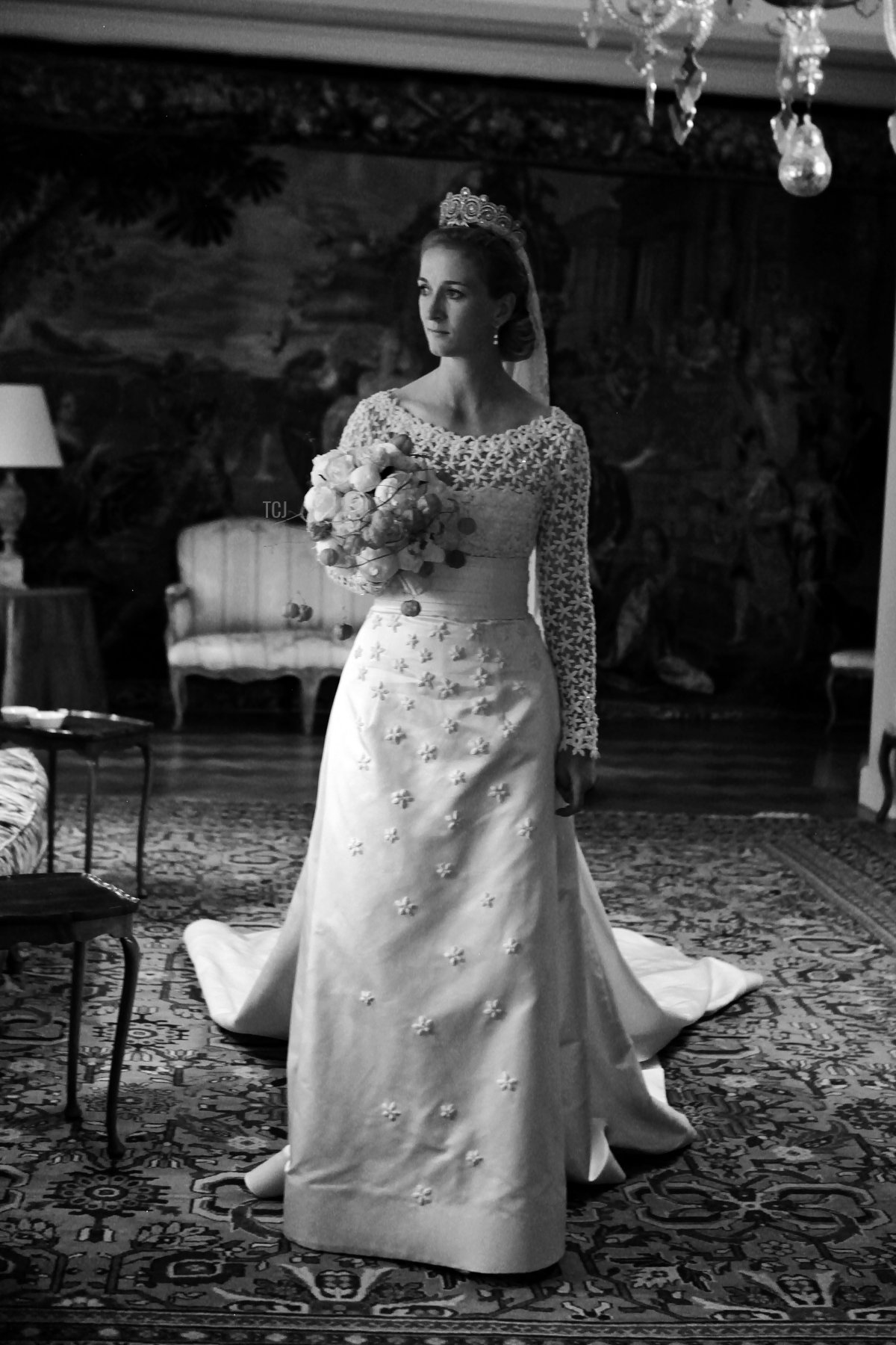 Princess Nathalie zu Sayn-Wittgenstein-Berleburg poses during her wedding with Alexander Johannsmann on June 18, 2011 in Bad Berleburg, Germany