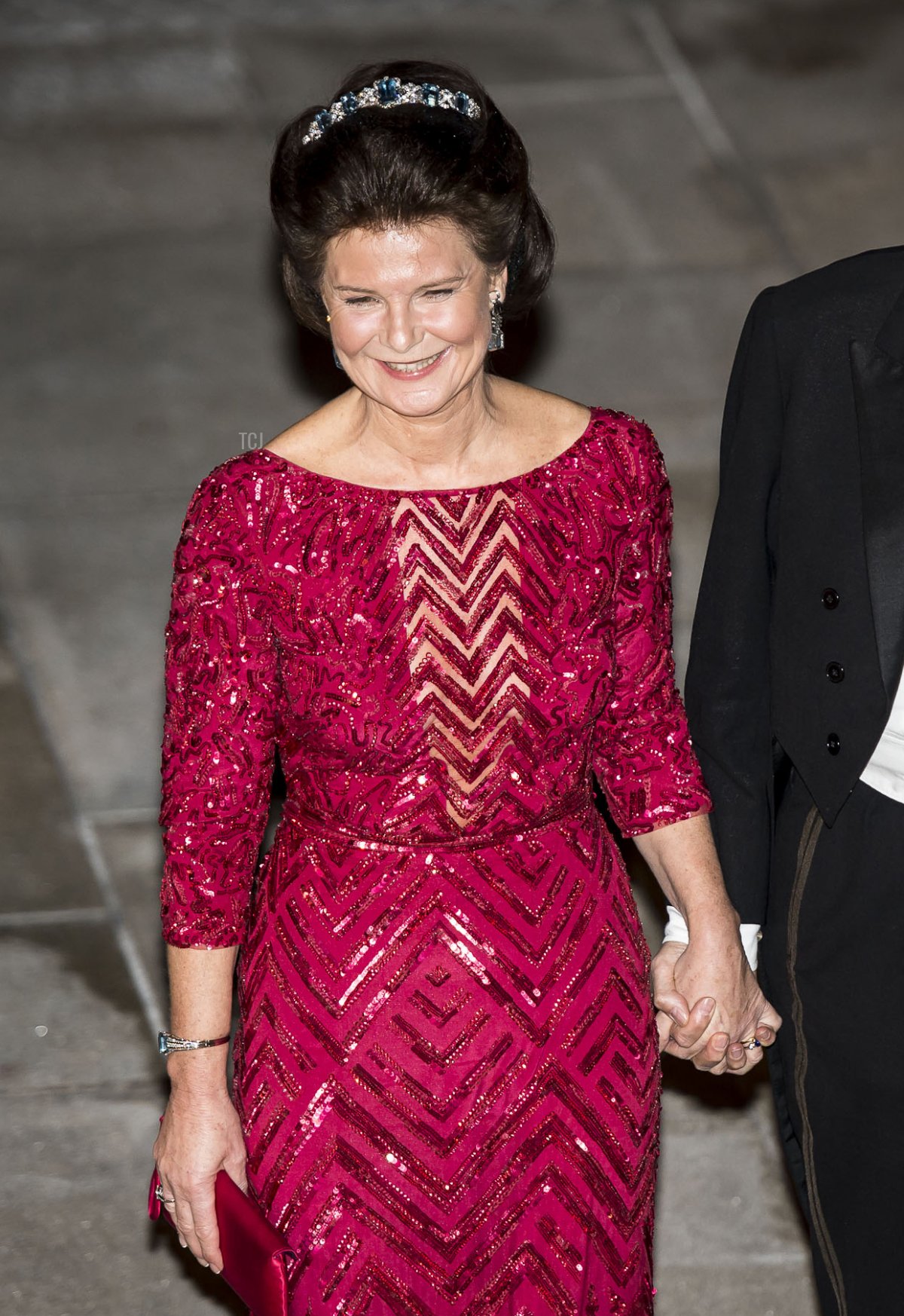 Prince Nicolaus of Liechtenstein and Princess Margaretha of Liechtenstein arrive for a gala dinner at the Grand-Ducal palace, after the civil wedding of Crown Prince Guillaume of Luxembourg and Belgian Countess Stephanie de Lannoy, on October 19, 2012, in Luxembourg