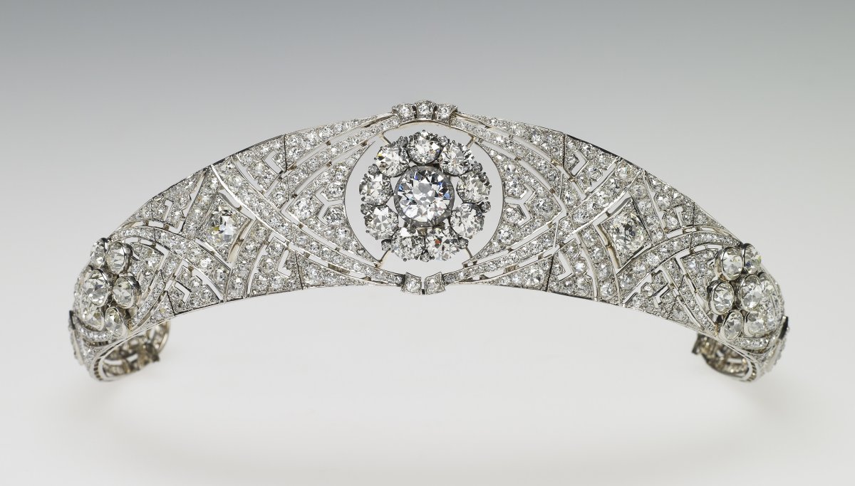 In this undated handout image released by the Royal Household, Queen Mary's Diamond Bandeau, is pictured, which is being worn by Meghan Markle for her wedding to Prince Harry on May 19, 2018