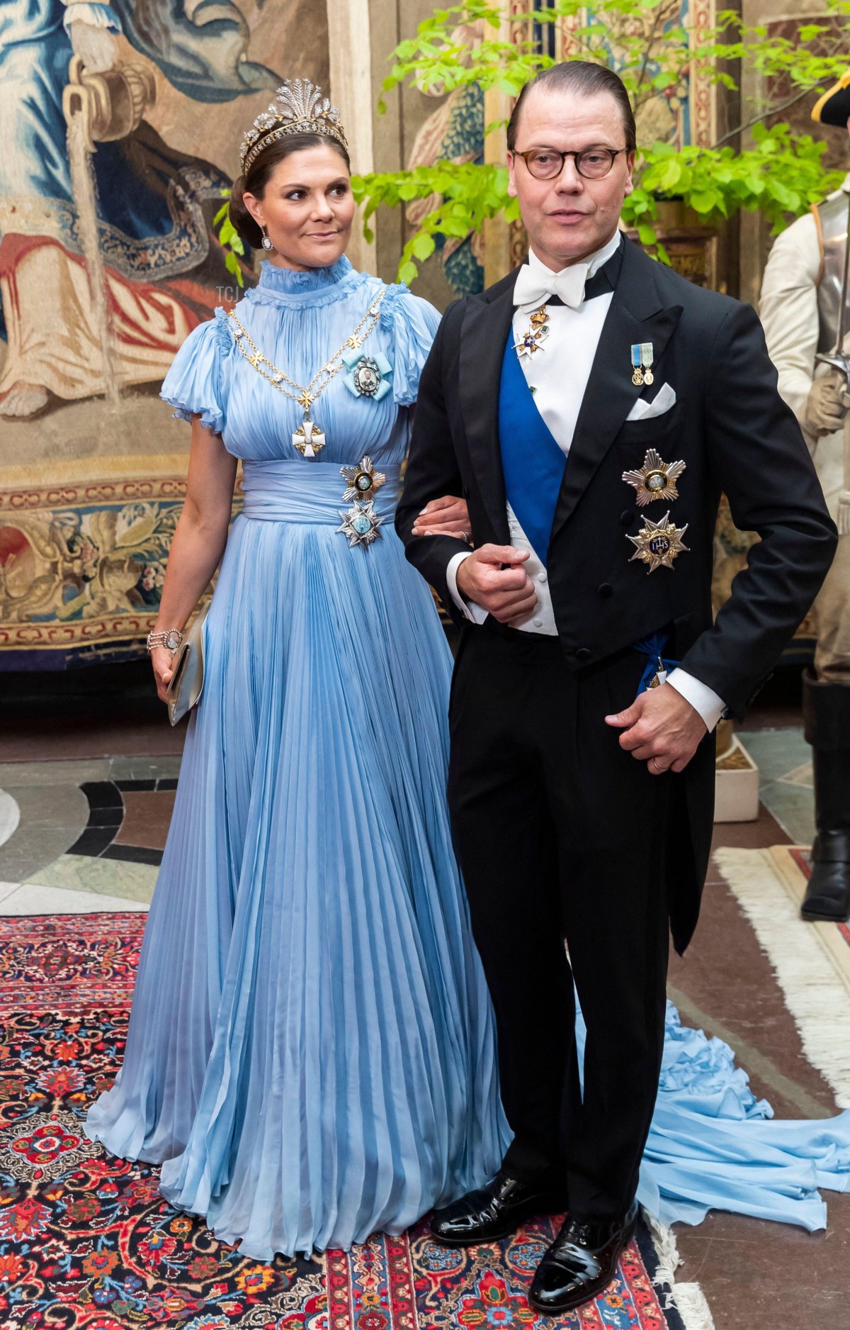 Crown Princess Victoria and Prince Daniel of Sweden attend a State Banquet in honour of the President of Finland in Stockholm, Sweden, on May 17, 2022