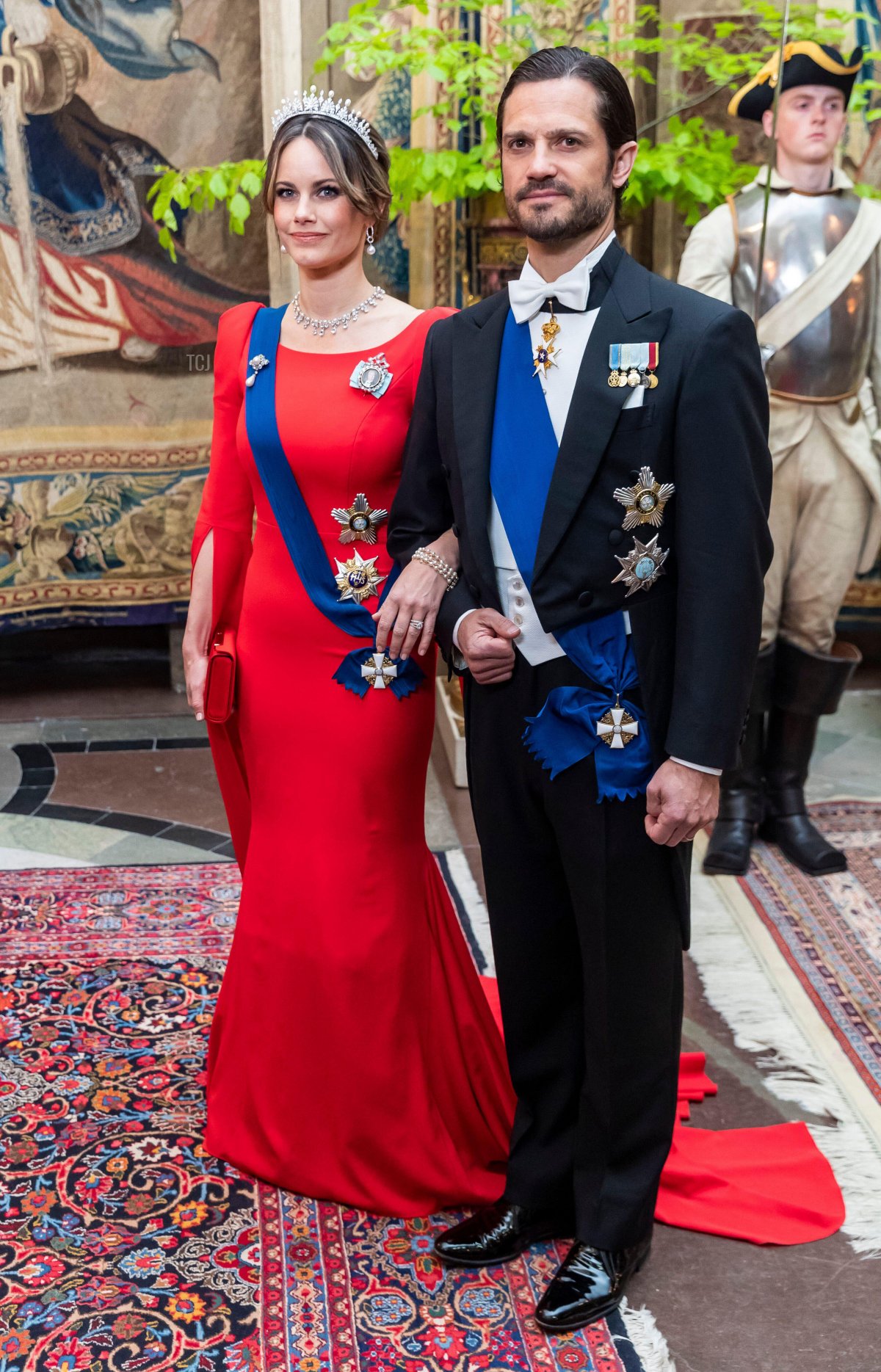 Princess Sofia and Prince Carl Philip of Sweden attend a State Banquet in honour of the President of Finland in Stockholm, Sweden, on May 17, 2022