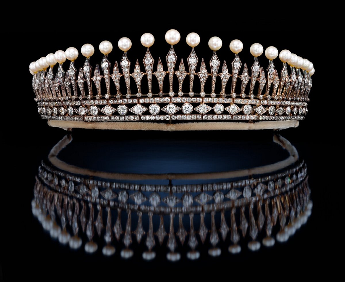 The Kent Pearl Fringe Tiara