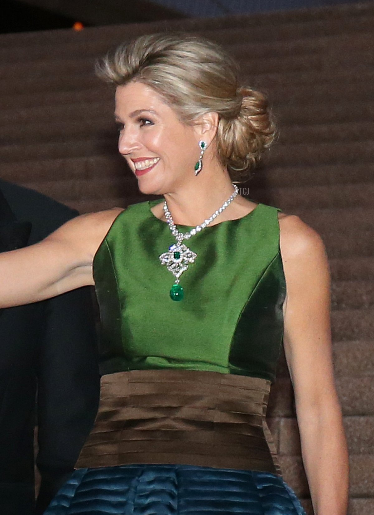 Queen Maxima of the Netherlands poses for a photograph as she arrives for a concert at the Sydney Opera House in Sydney, on November 2, 2016
