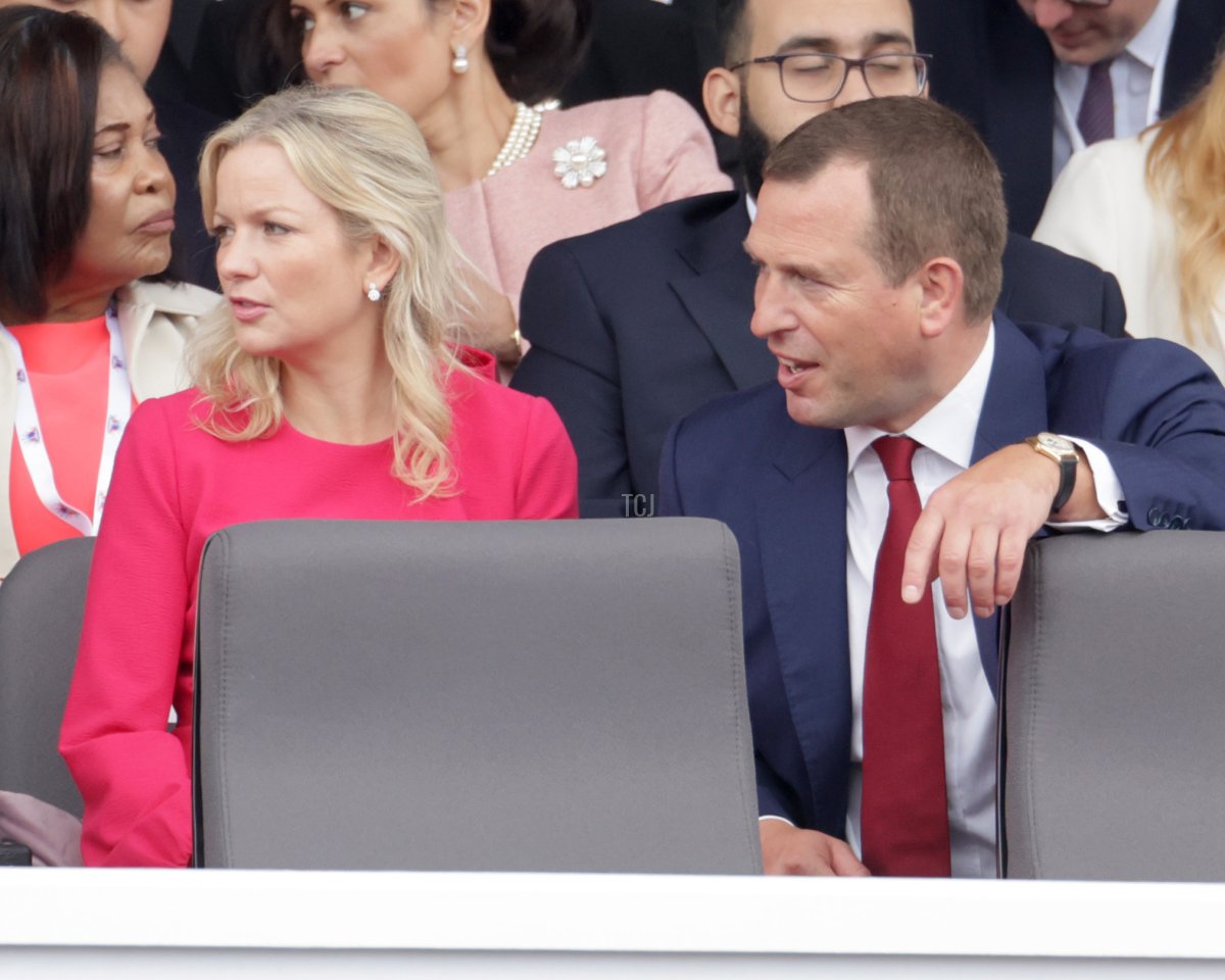 Mayor of London Sadiq Khan, Saadiya Khan, Lindsay Wallace, and Peter Phillips ahead of the Platinum Pageant on June 05, 2022 in London, England