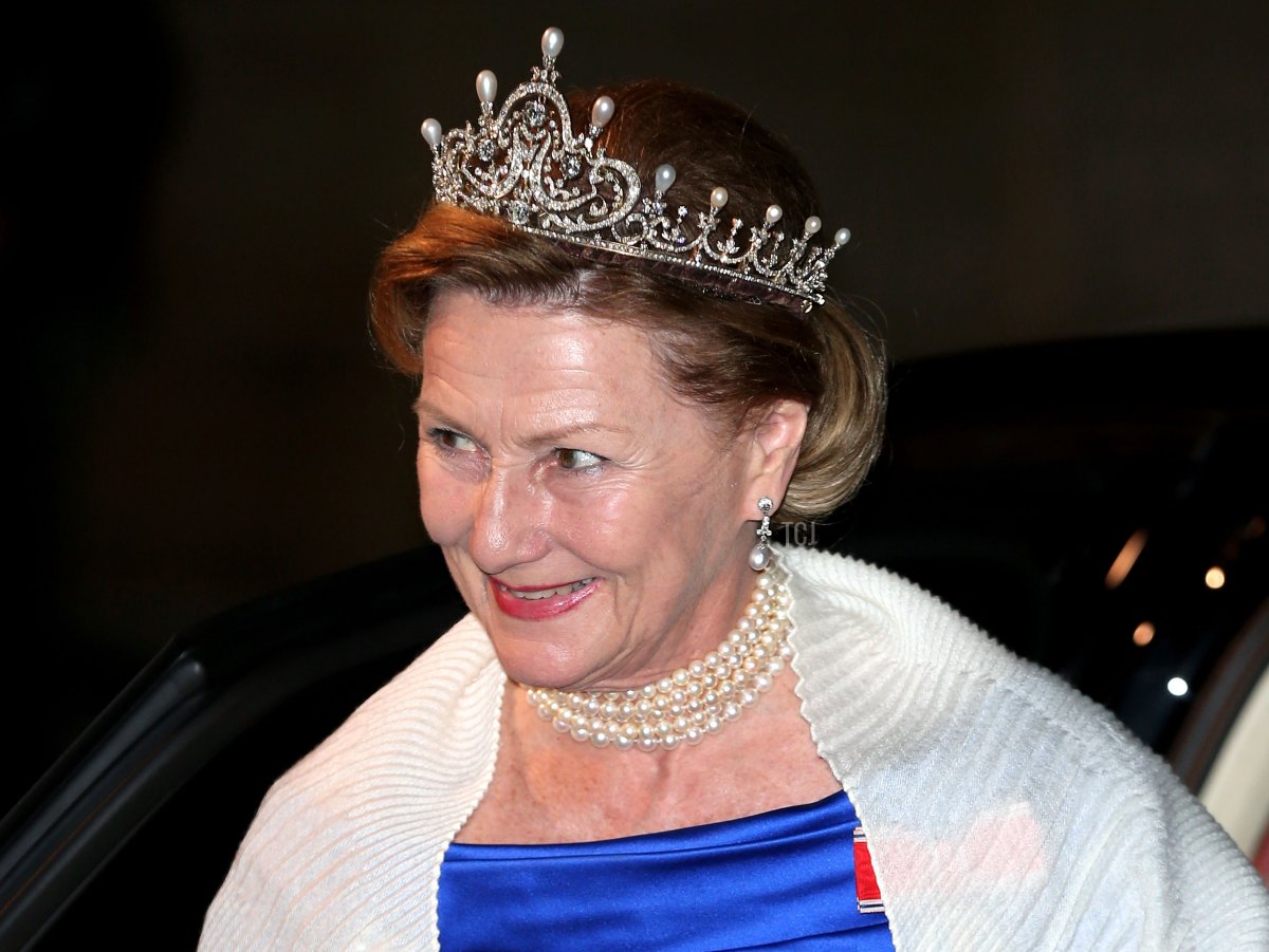 Queen Sonja of Norway attends the Gala dinner for the wedding of Prince Guillaume Of Luxembourg and Stephanie de Lannoy at the Grand-ducal Palace on October 19, 2012 in Luxembourg,