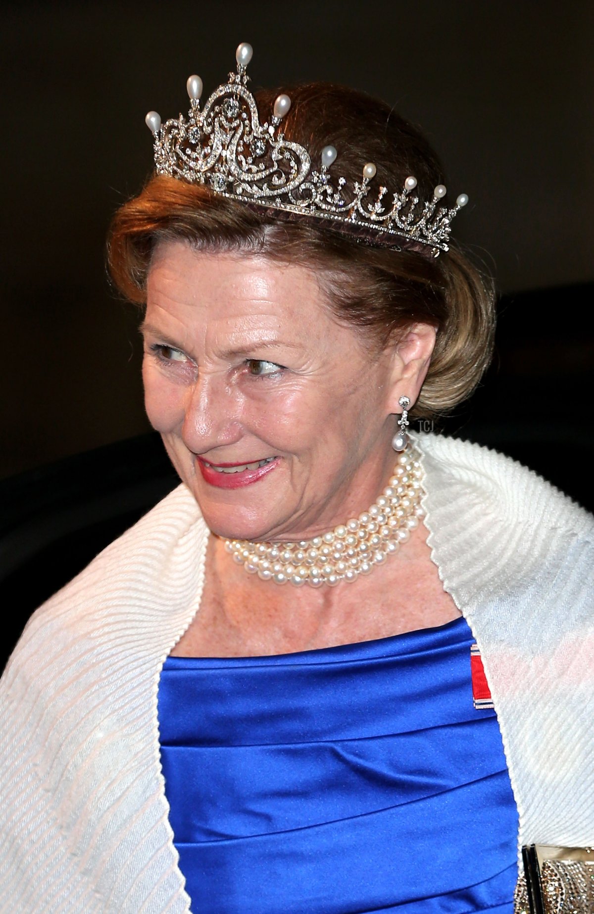 Queen Sonja of Norway attends the Gala dinner for the wedding of Prince Guillaume Of Luxembourg and Stephanie de Lannoy at the Grand-ducal Palace on October 19, 2012 in Luxembourg,