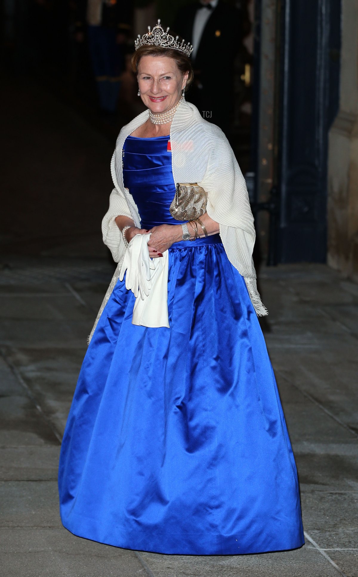 Queen Sonja of Norway attends the Gala dinner for the wedding of Prince Guillaume Of Luxembourg and Stephanie de Lannoy at the Grand-ducal Palace on October 19, 2012 in Luxembourg,