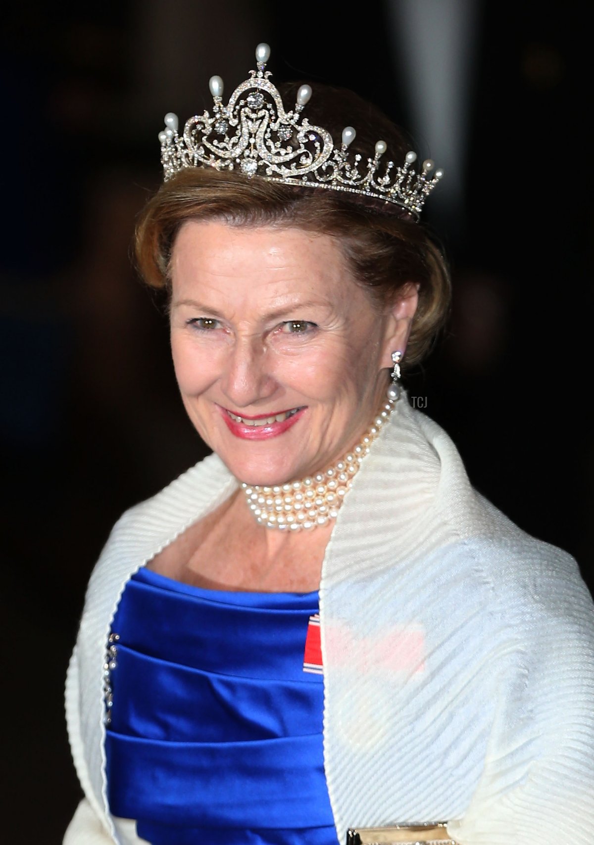 Queen Sonja of Norway attends the Gala dinner for the wedding of Prince Guillaume Of Luxembourg and Stephanie de Lannoy at the Grand-ducal Palace on October 19, 2012 in Luxembourg,