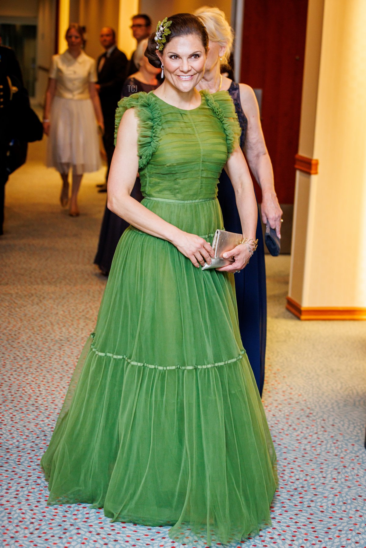 Crown Princess Victoria of Sweden attends the Swedish Chamber of Commerce gala dinner at the Okura Hotel on June 7, 2022 in Amsterdam, Netherlands (Patrick van Katwijk/Getty Images)