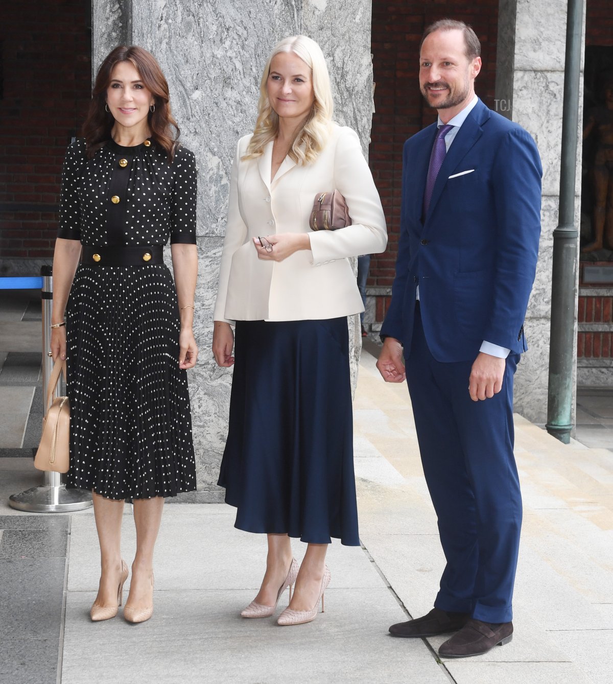 Crown Princess Mary of Denmark, Crown Prince Haakon of Norway and Crown Princess Mette-Marit of Norway attend the opening of a Conference on Green And Sustainable Cities at Oslo Town Hall on June 10, 2022 in Oslo, Norway