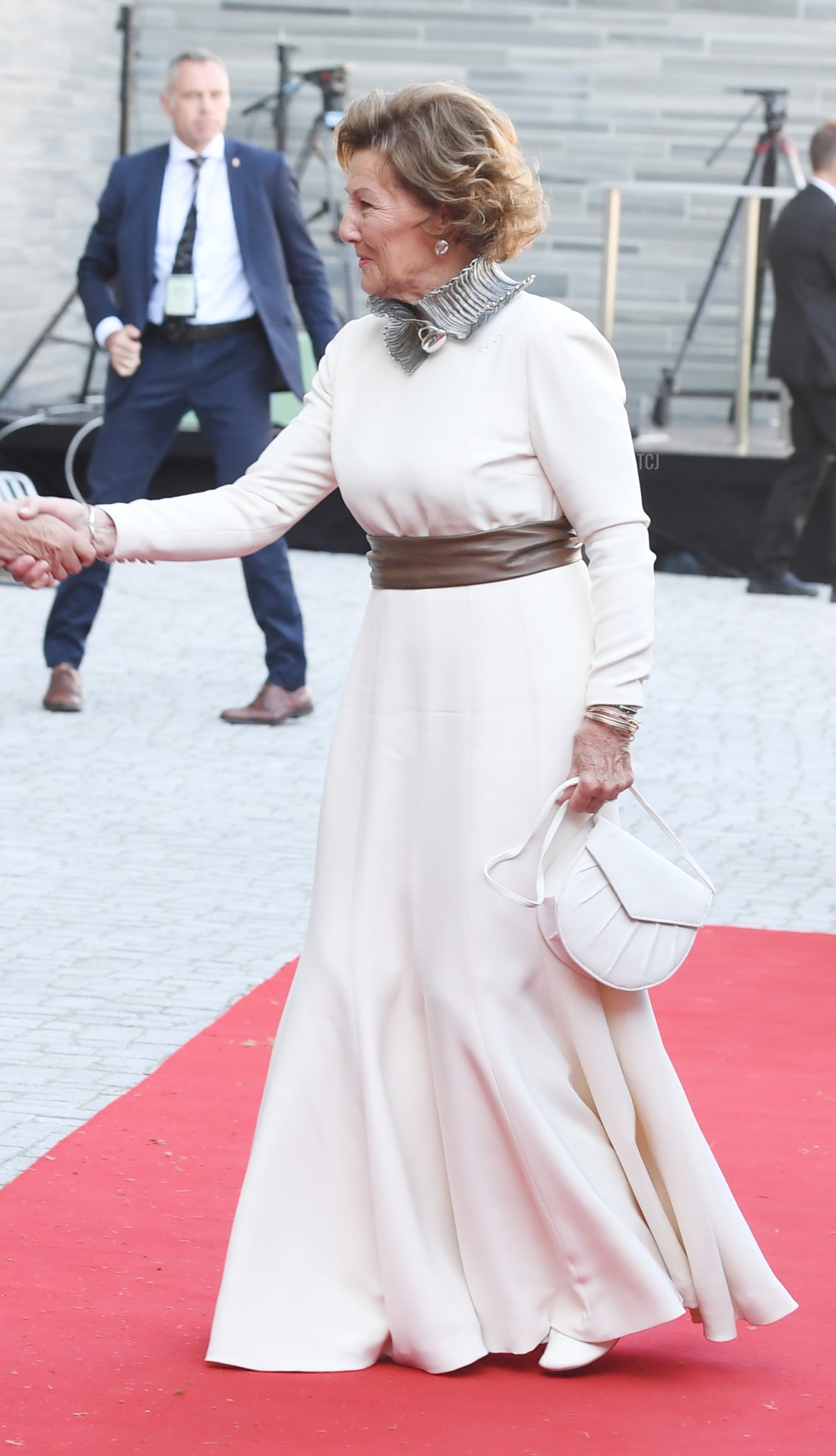 Queen Sonja attends an official dinner in conjunction with the opening of the new National Museum on June 10, 2022 in Oslo, Norway