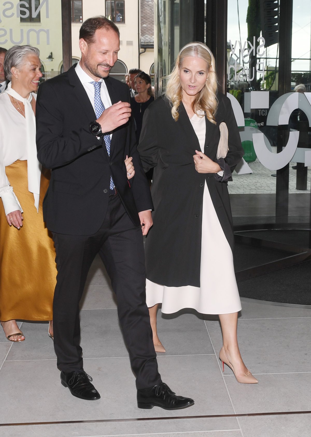 Crown Prince Haakon and Crown Princess Mette-Marit attend the opening of the National Museum on June 11, 2022 in Oslo, Norway