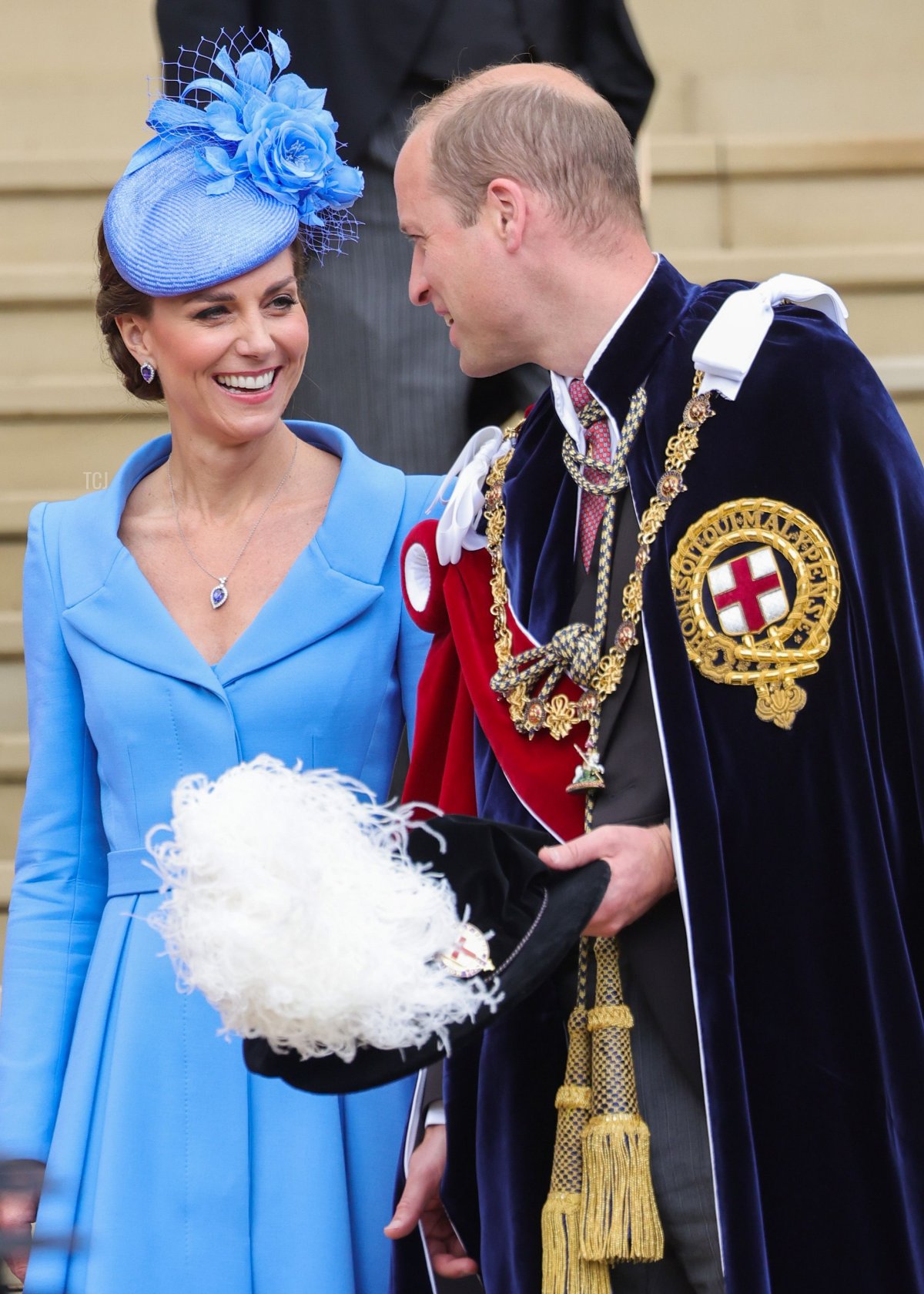 Catherine, Duchess of Cambridge and Prince William, Duke of Cambridge attend the Order Of The Garter Service at St George's Chapel on June 13, 2022 in Windsor, England