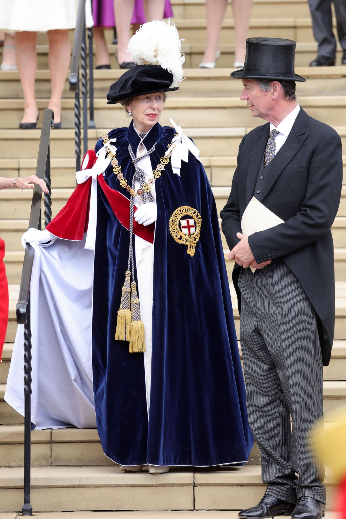 Princess Anne - Princess Royal attends the Order Of The Garter Service at St George's Chapel on June 13, 2022 in Windsor, England