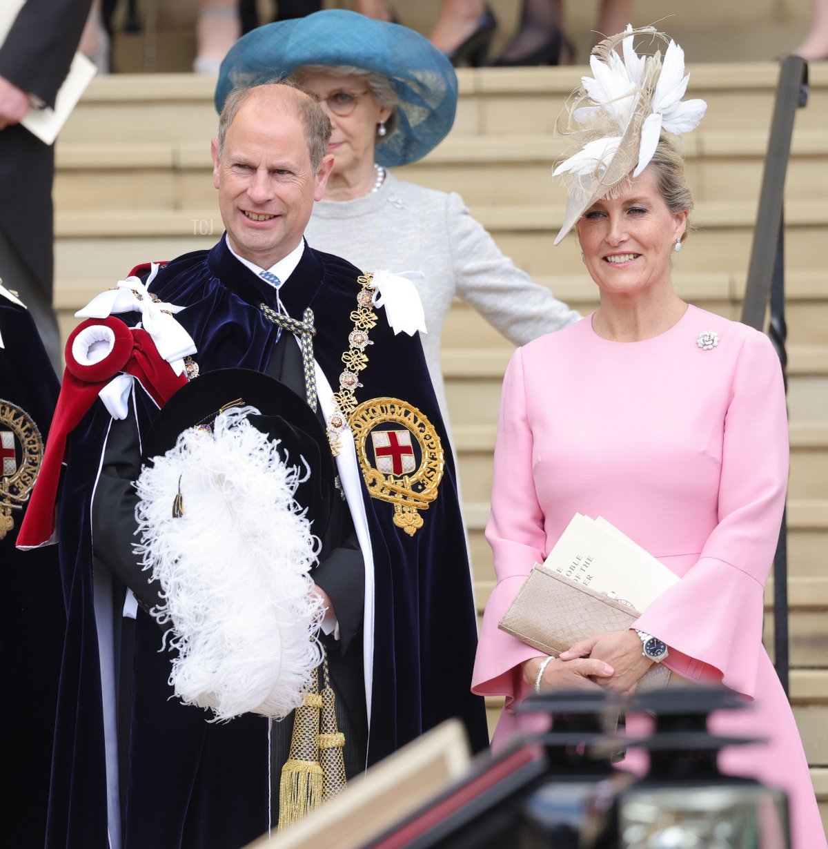 Prince Edward, Earl of Wessex and Sophie, Countess of Wessex attend the Order Of The Garter Service at St George's Chapel on June 13, 2022 in Windsor, England