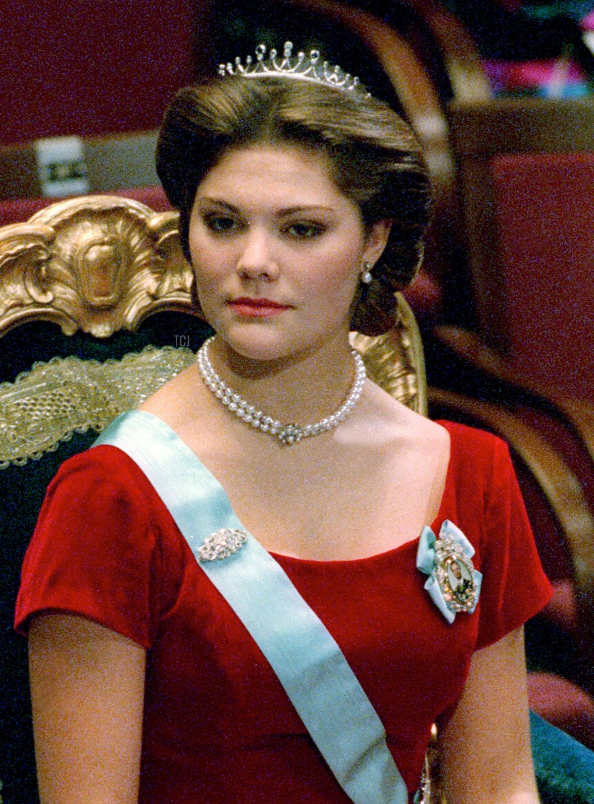 Crown Princess Victoria at the Nobel prize giving ceremony in Stockholm Concert hall 1995