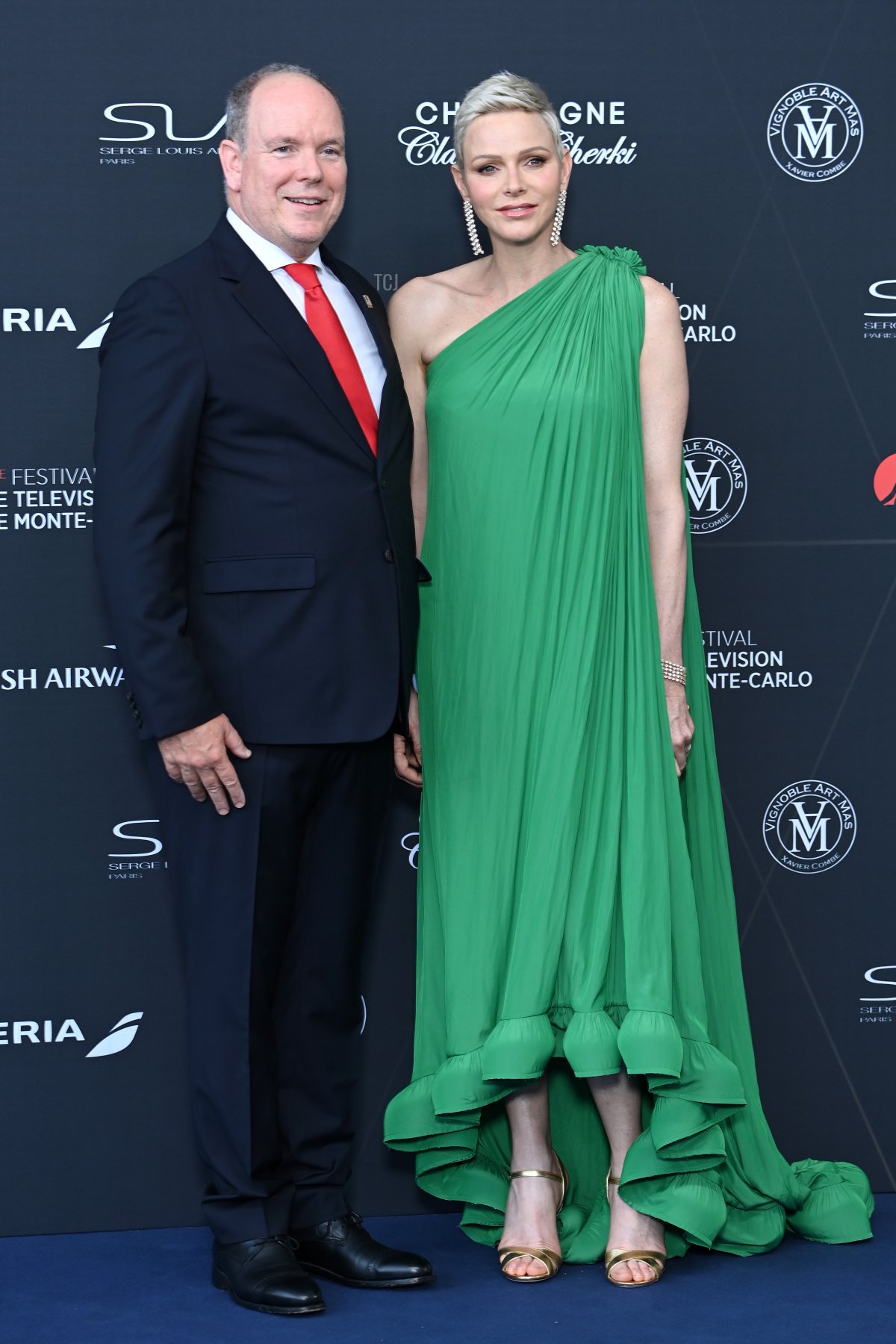 Prince Albert II of Monaco and Princess Charlene of Monaco attends the opening ceremony during the 61st Monte Carlo TV Festival on June 17, 2022 in Monte-Carlo, Monaco
