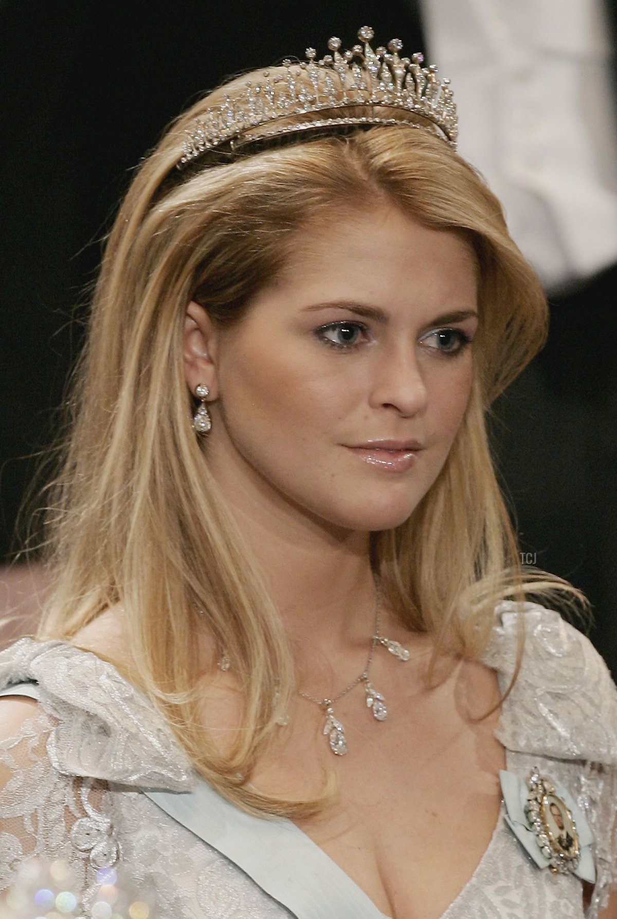 Princess Madeleine of Sweden attends the Nobel Foundation Prize 2005 at the Concert Hall on December 10, 2005 in Stockholm, Sweden