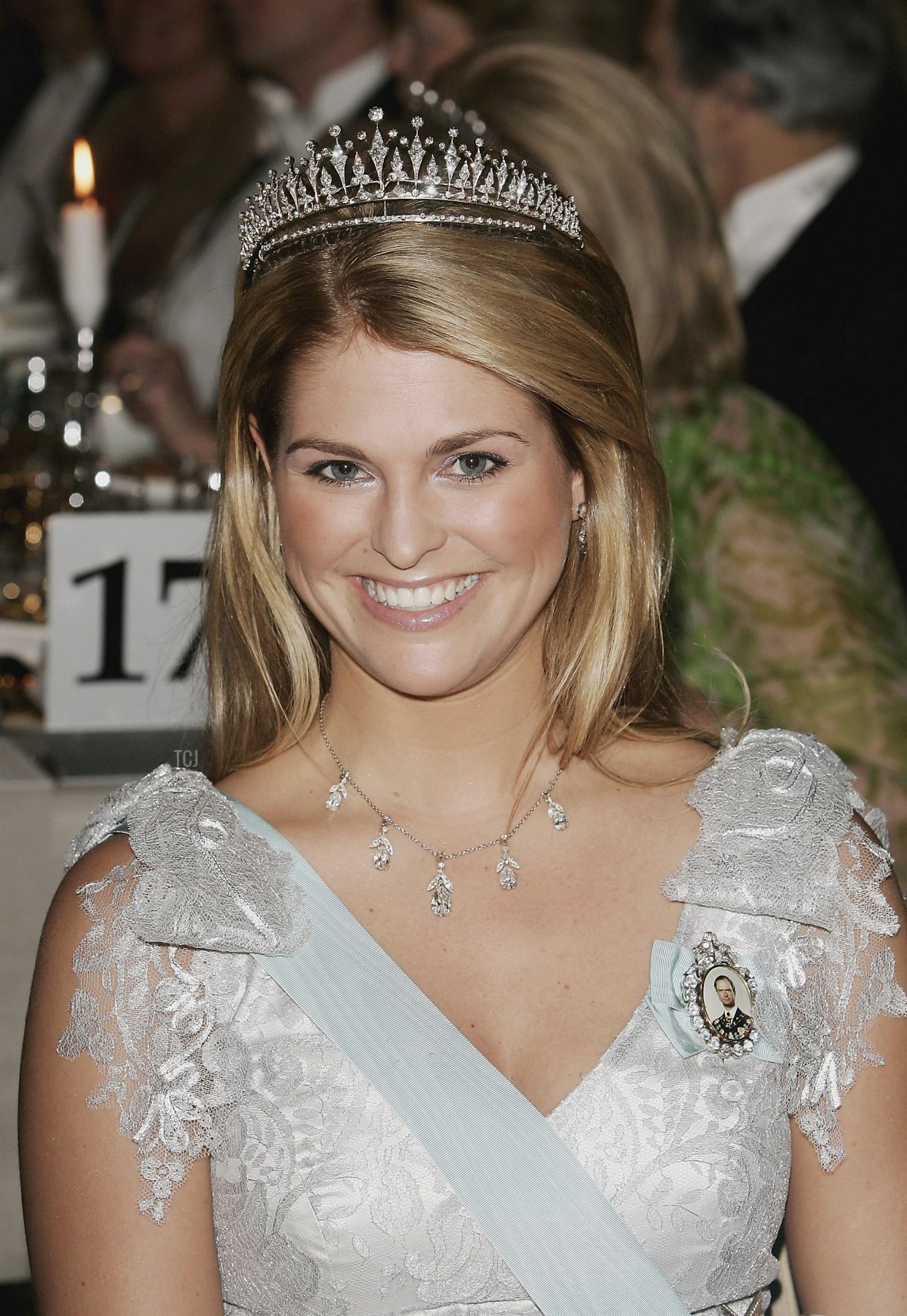 Princess Madeleine of Sweden attends the Nobel Banquet at the Stockholm City Hall on December 10, 2005 in Stockholm, Sweden