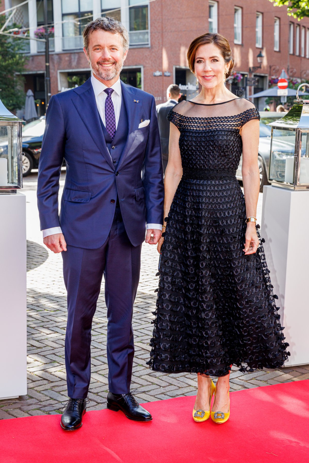 Crown Prince Frederik of Denmark and Crown Princess Mary of Denmark attend the Dutch-Danish Trade dinner in the Grote Kerk on June 20, 2022 in The Hague, Netherlands