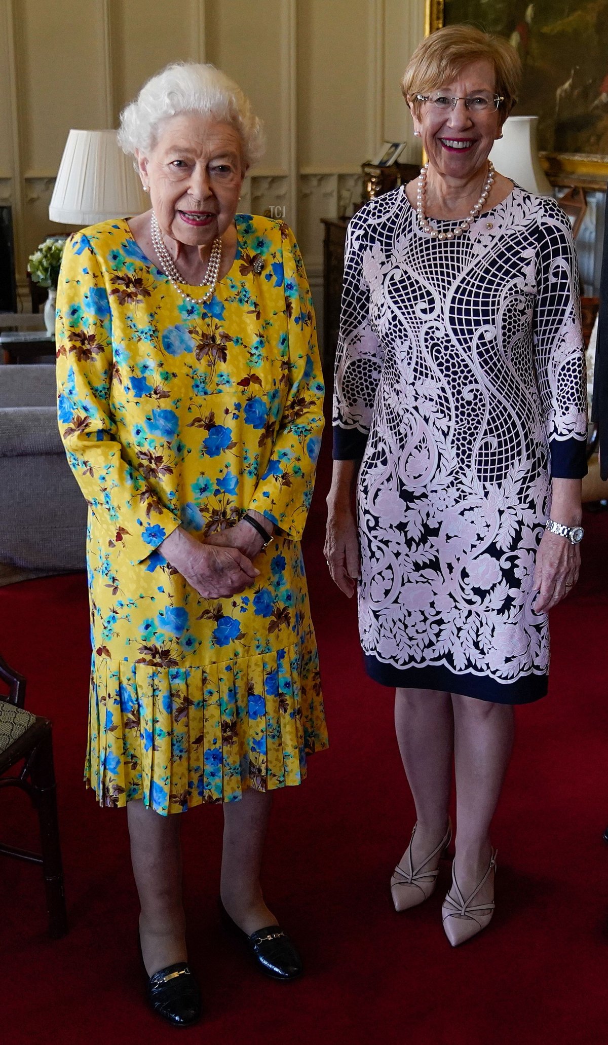 Queen Elizabeth II receives the Governor of New South Wales Margaret Beazley during an audience at Windsor Castle on June 22, 2022 in Windsor, England