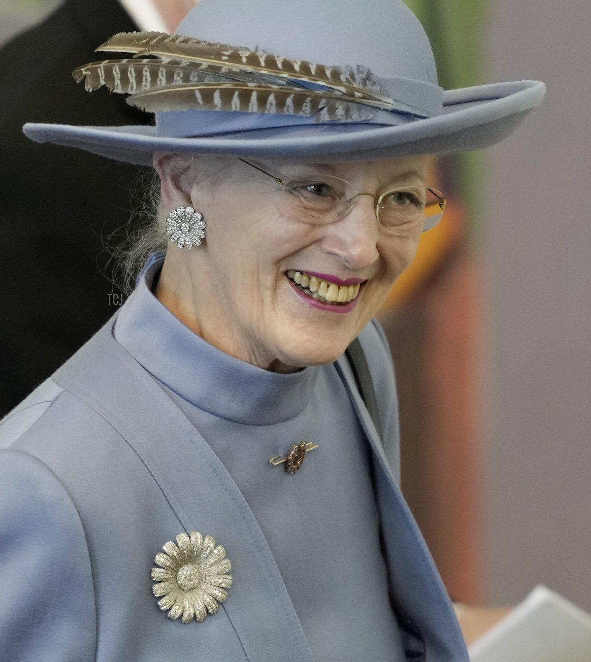 Queen Margrethe II of Denmark arrives for the Danish Parliament's celebrations on the occasion of the 50th anniversary of her accession to the throne at Christiansborg Caste in Copenhagen on January 14, 2022