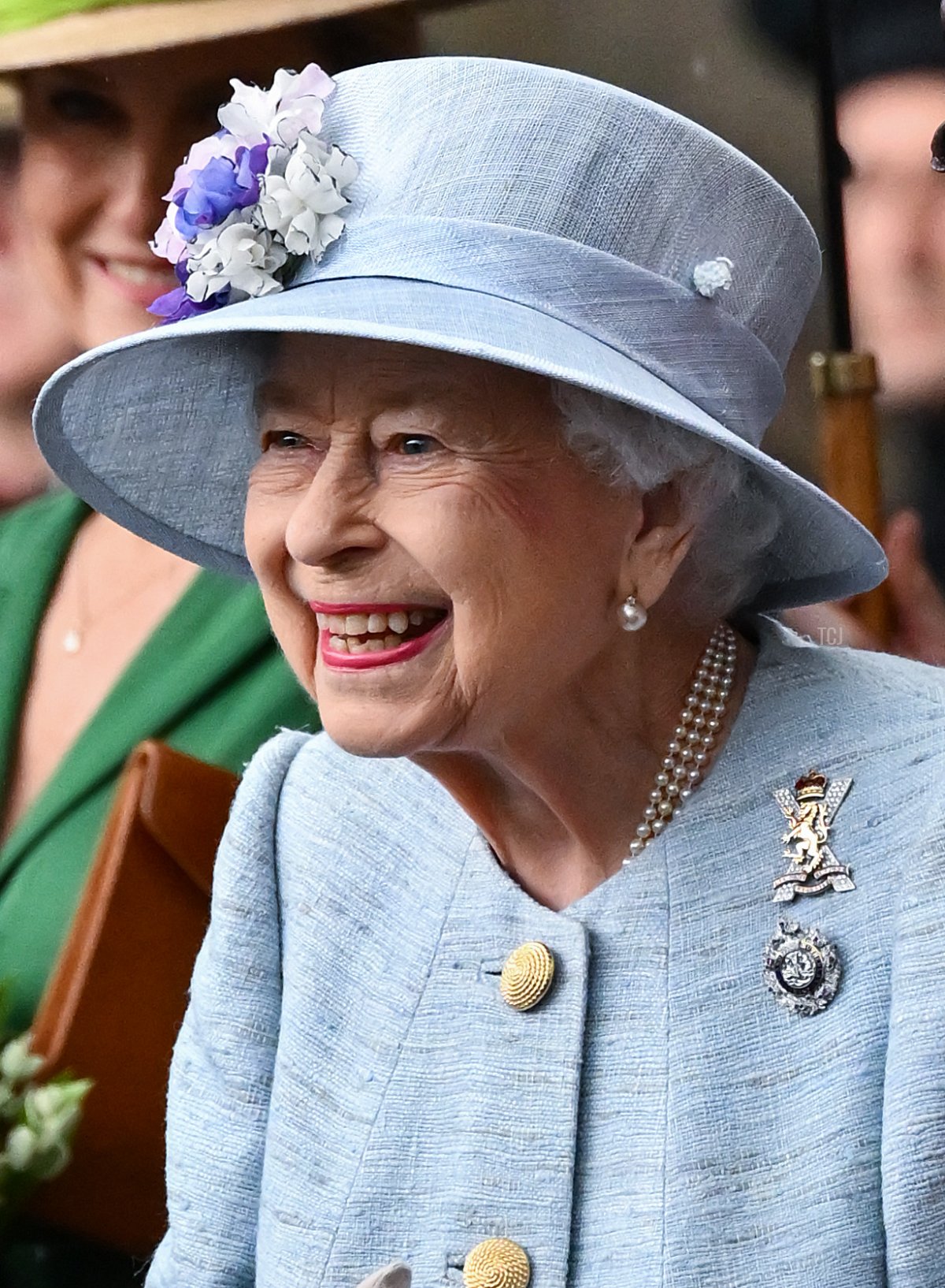 Queen Elizabeth II during the traditional Ceremony of the Keys at Holyroodhouse on June 27, 2022 in Edinburgh, Scotland