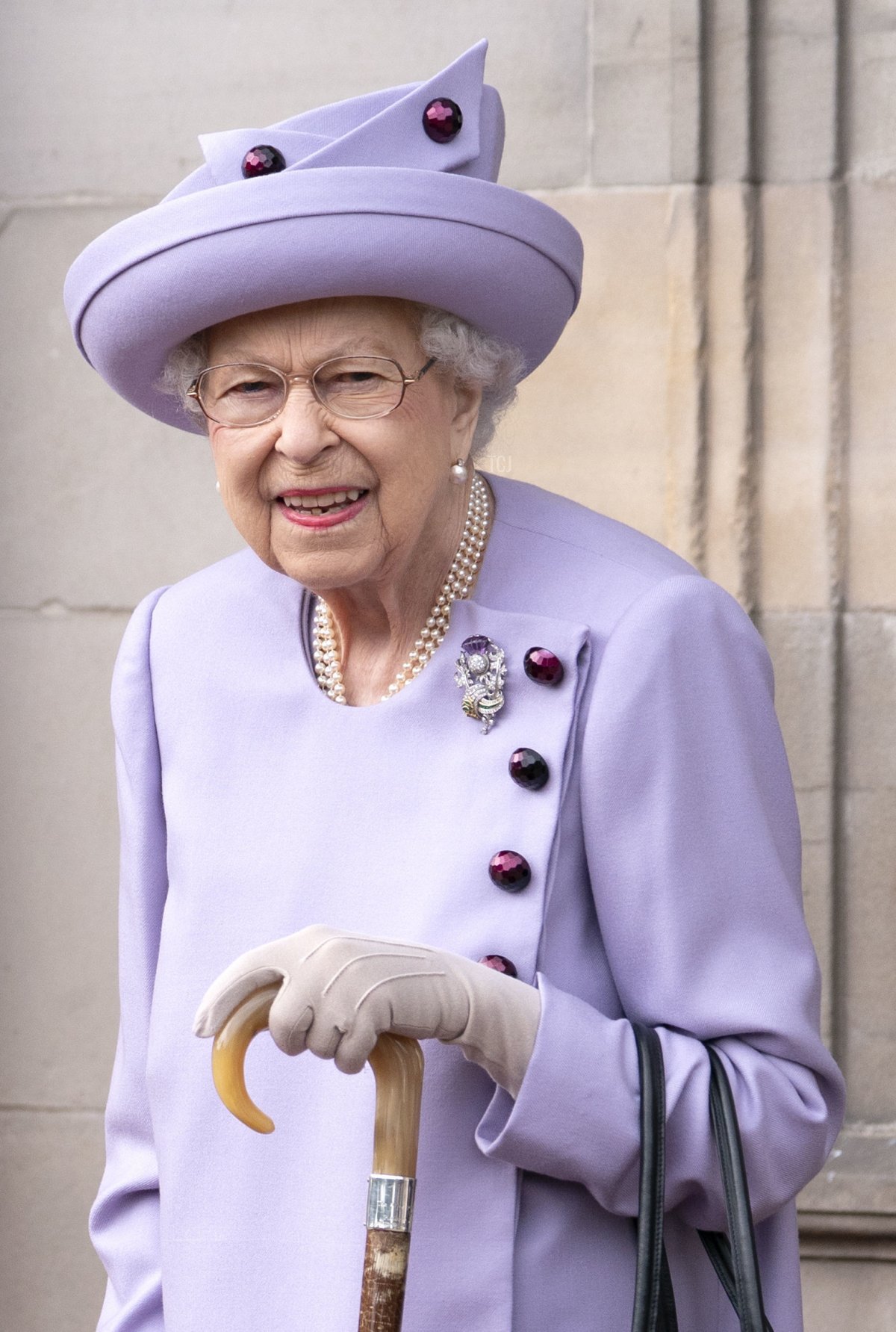 Queen Elizabeth II attends an Armed Forces Act of Loyalty Parade at the Palace of Holyroodhouse on June 28, 2022 in Edinburgh, United Kingdom