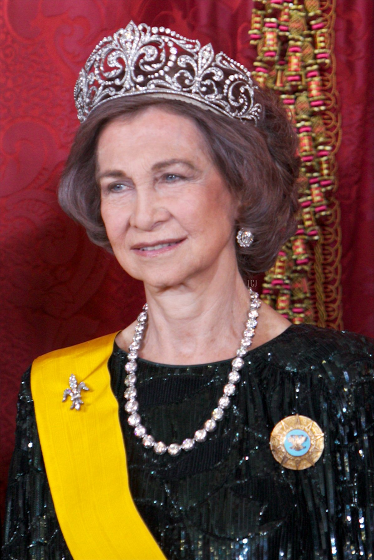 Queen Sofia of Spain attends a Dinner in honour of Mexican President Enrique Pena Nieto at The Royal Palace on June 9, 2014 in Madrid, Spain