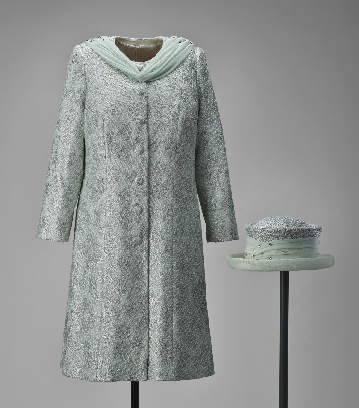 The Queen's Platinum Jubilee outfits go on display for the first time at the Palace of Holyroodhouse, Edinburgh