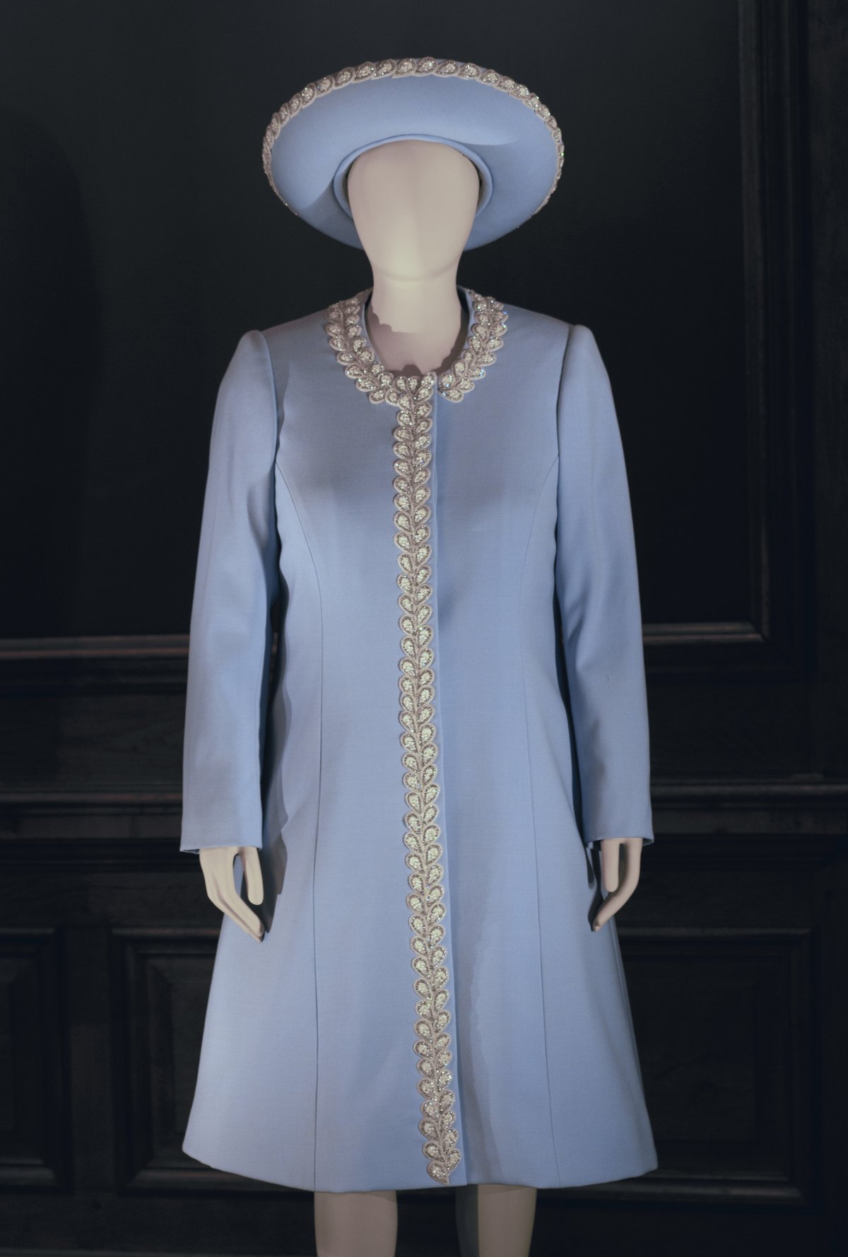 The Queen's Platinum Jubilee outfits go on display for the first time at the Palace of Holyroodhouse, Edinburgh