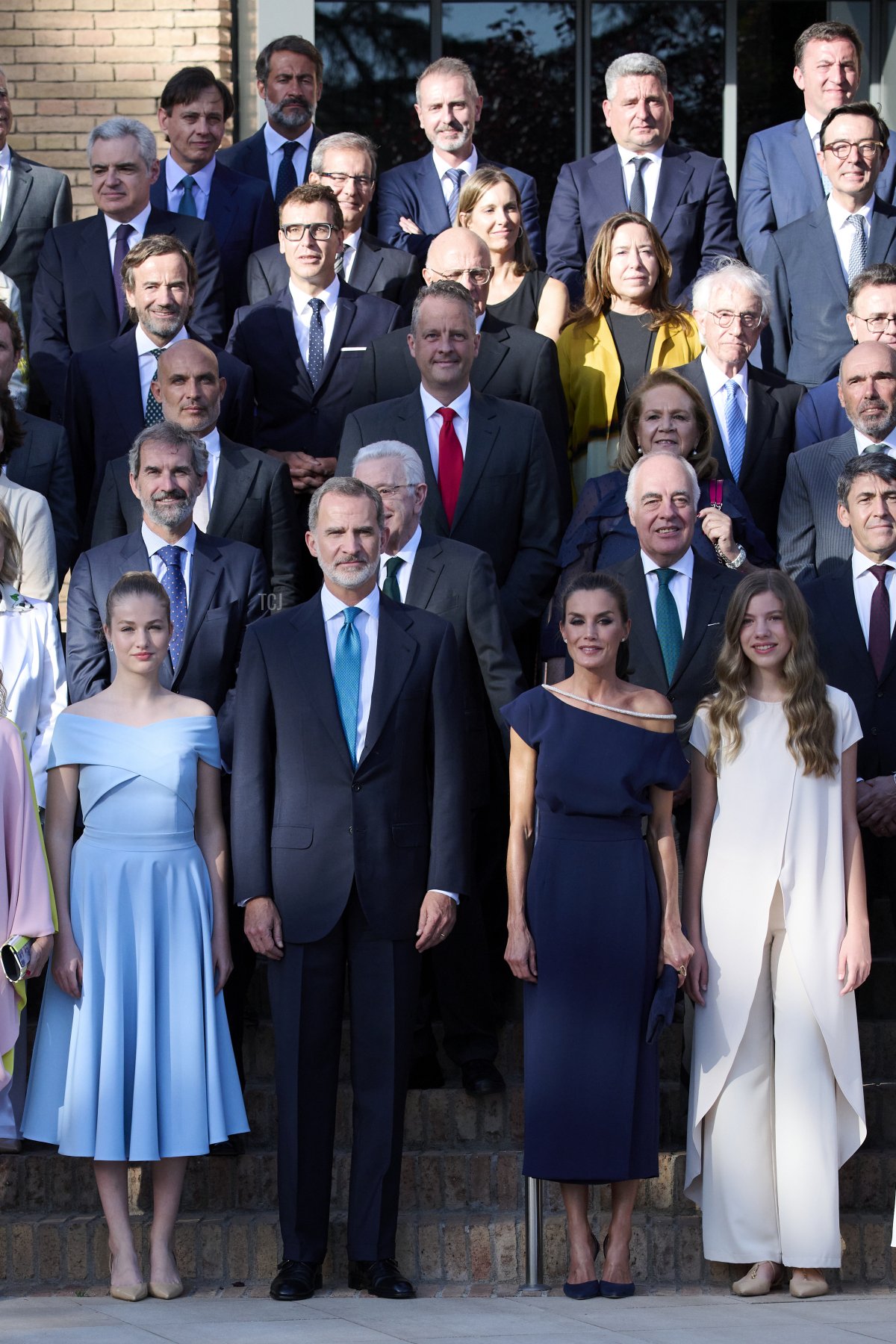 Crown Princess Leonor of Spain, King Felipe VI of Spain, Queen Letizia of Spain and Princess Sofia of Spain attend the 'Princesa de Girona' Foundation 2022 awards at the Agbar Foundation on July 04, 2022 in Barcelona, Spain