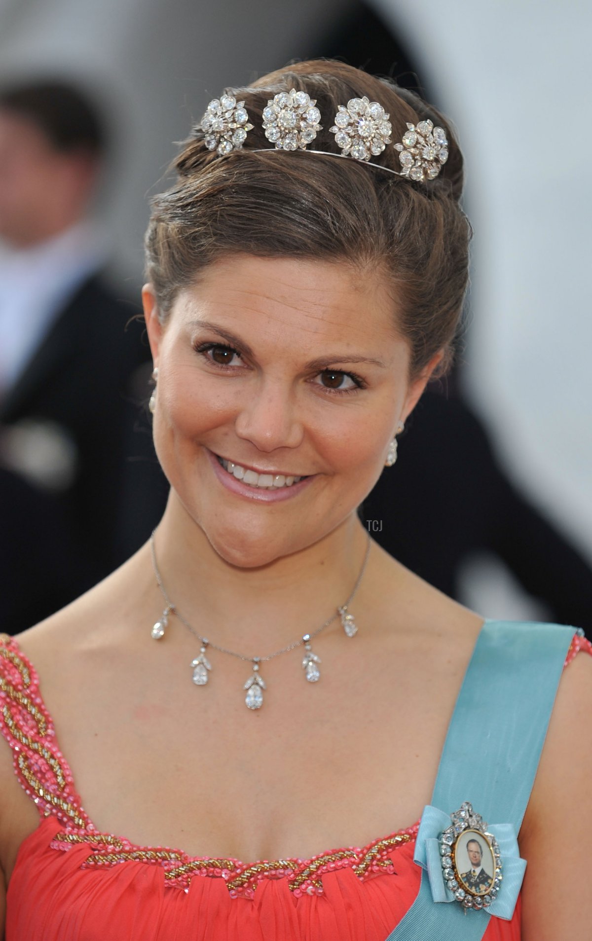 Crown Princess Victoria of Sweden departs after she attended the wedding between Prince Joachim of Denmark and Princess Marie of Denmark, Countess of Monpezat, at the Mogeltonder church on May 24, 2008 in Mogeltonder, Denmark