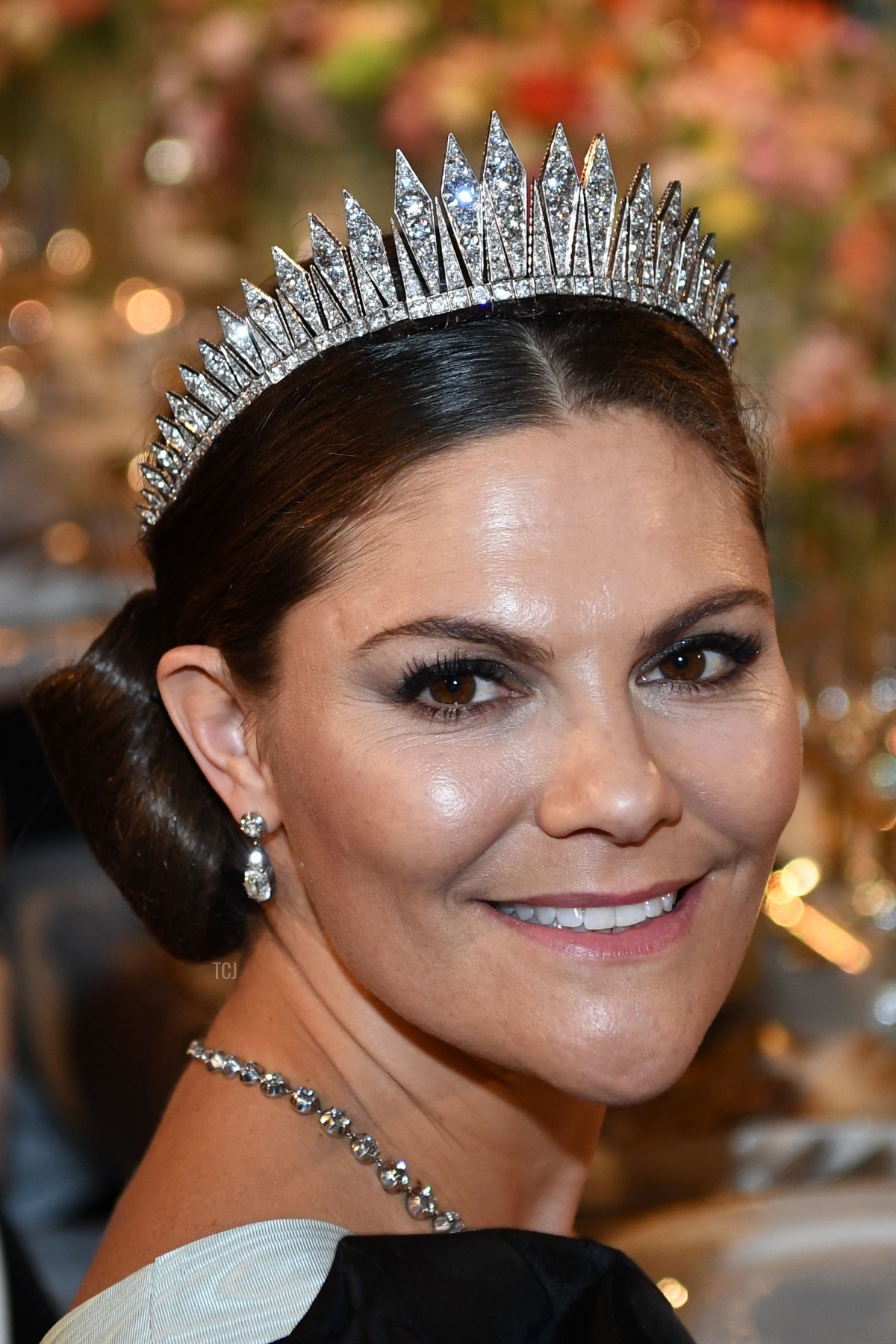 Crown Princess Victoria of Sweden poses before a royal banquet to honour the laureates of the Nobel Prize 2019 following the Award ceremony on December 10, 2019 in Stockholm, Sweden
