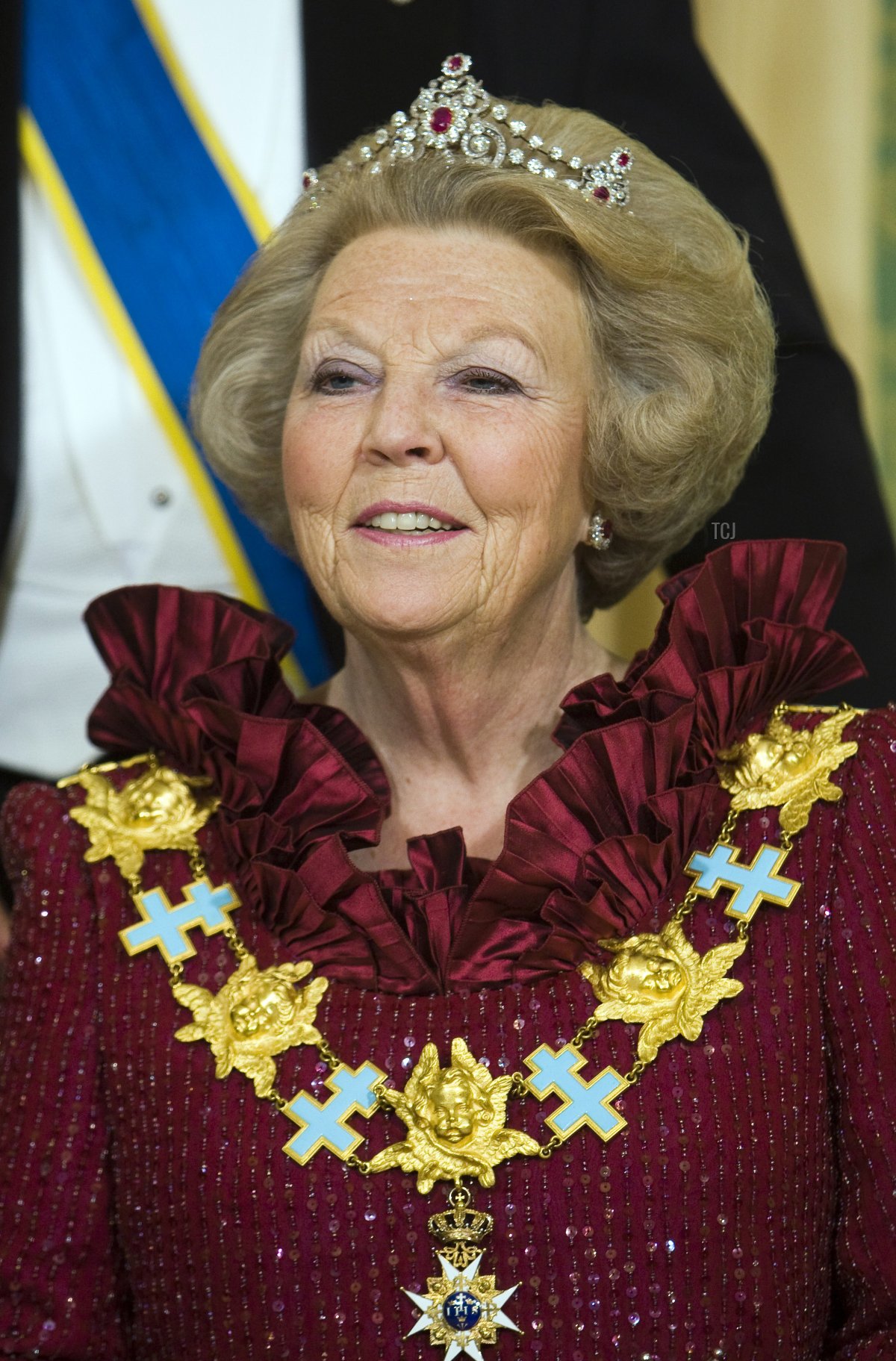 Dutch Queen Beatrix is pictured during the State Banquet in the Noordeinde Palace in The Hague on April 21, 2009