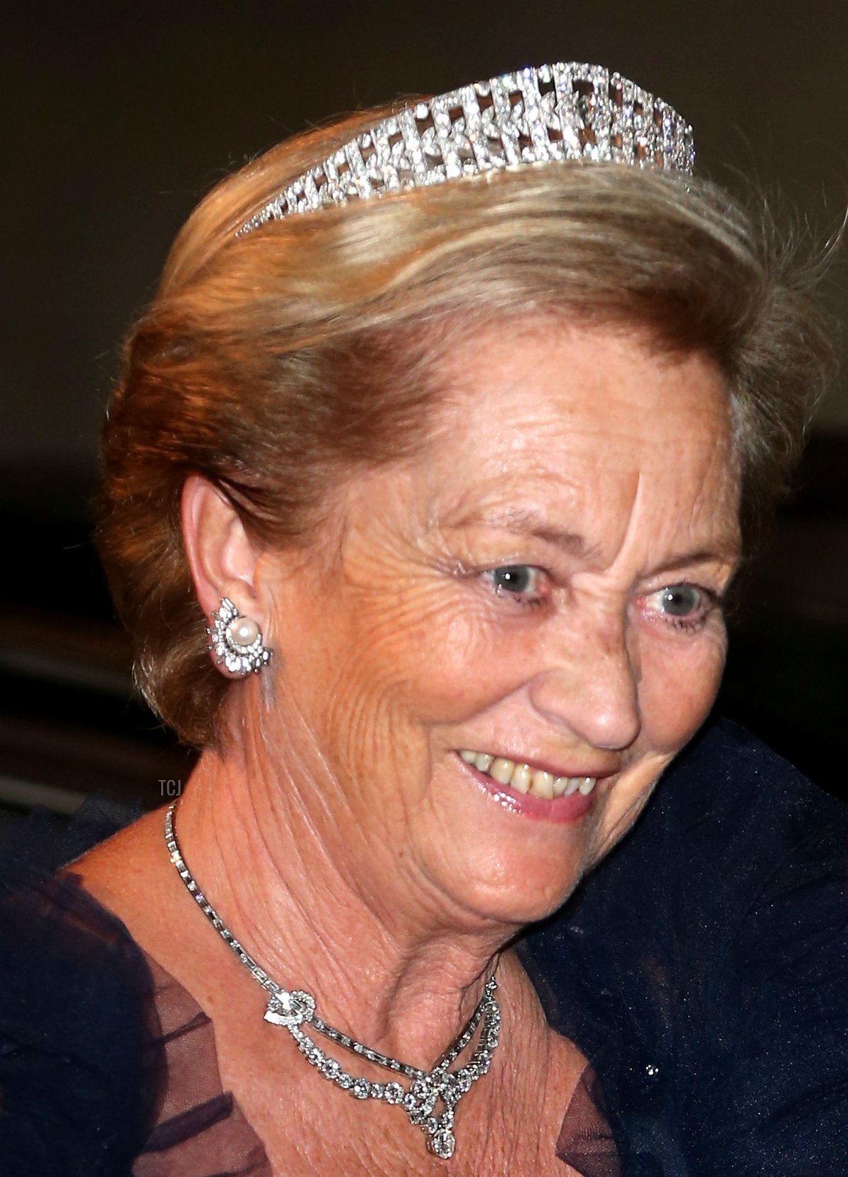 Queen Paola of Belgium attends the Gala dinner for the wedding of Prince Guillaume Of Luxembourg and Stephanie de Lannoy at the Grand-ducal Palace on October 19, 2012 in Luxembourg