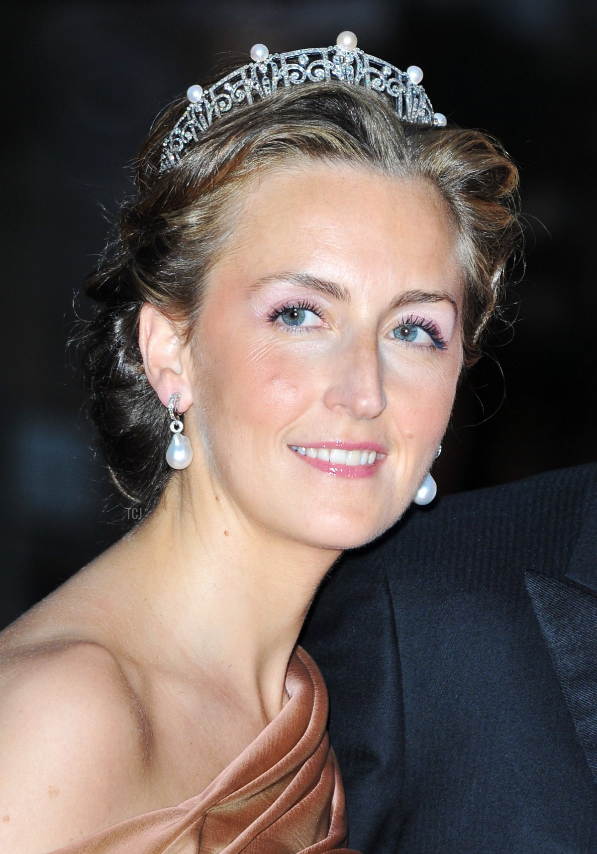 Princess Claire of Belgium attends a dinner at Opera terraces after the religious wedding ceremony on July 2, 2011 in Monaco