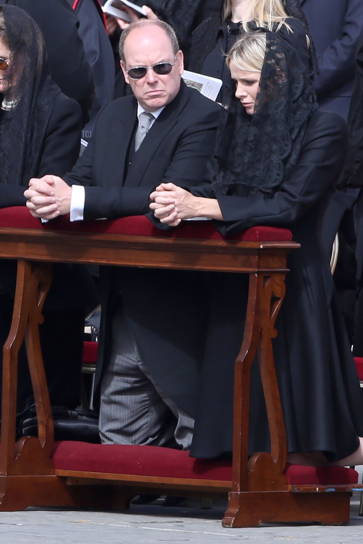 Prince Albert II of Monaco and Princess Charlene attend the Inauguration Mass of Pope Francis in St. Peter's Square for his Inauguration Mass on March 19, 2013 in Vatican City, Vatican