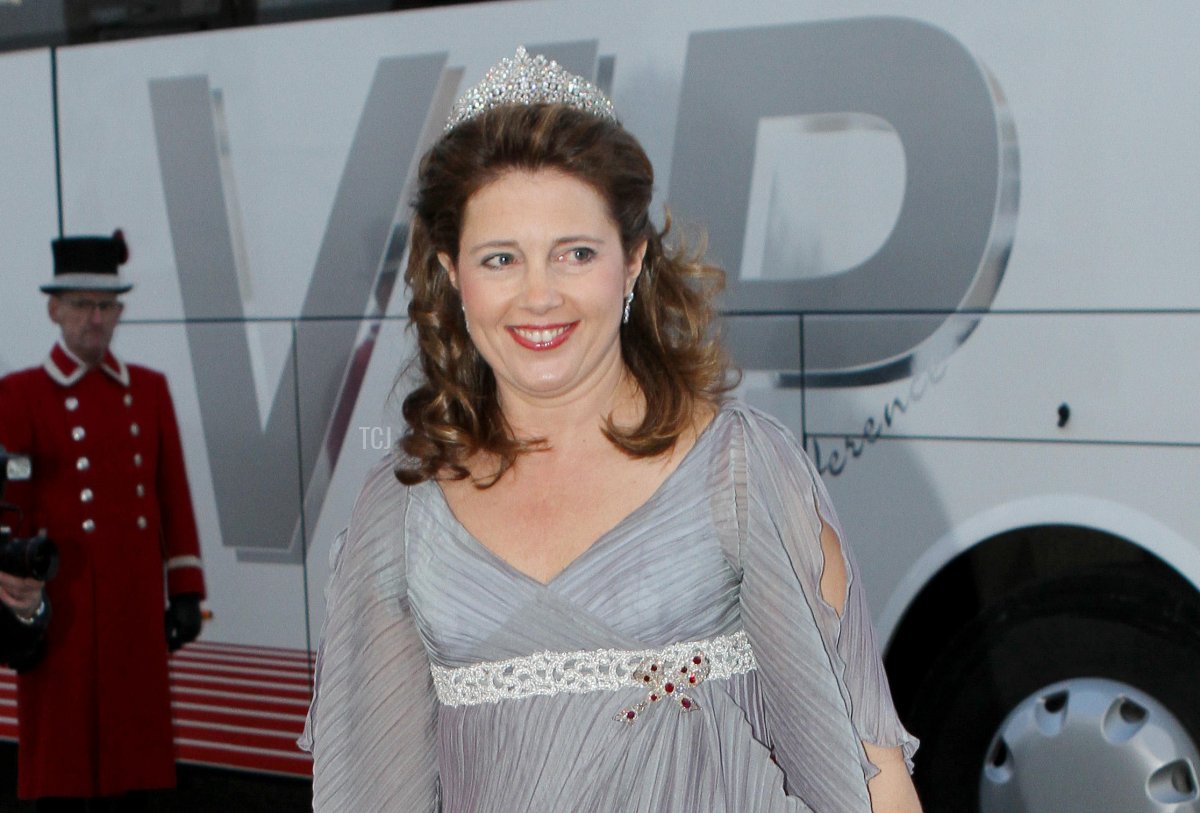 Princess Alexia of Greece arrives for the gala dinner on the occasion of the celebration of Queen Margrethe II of Denmark's 70th birthday at Fredensborg Palace, Denmark, 16 April 2010