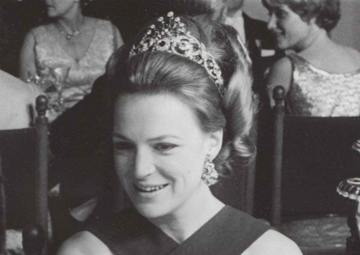 Princess Irene attends a government dinner ahead of Princess Margriet's wedding, January 1967